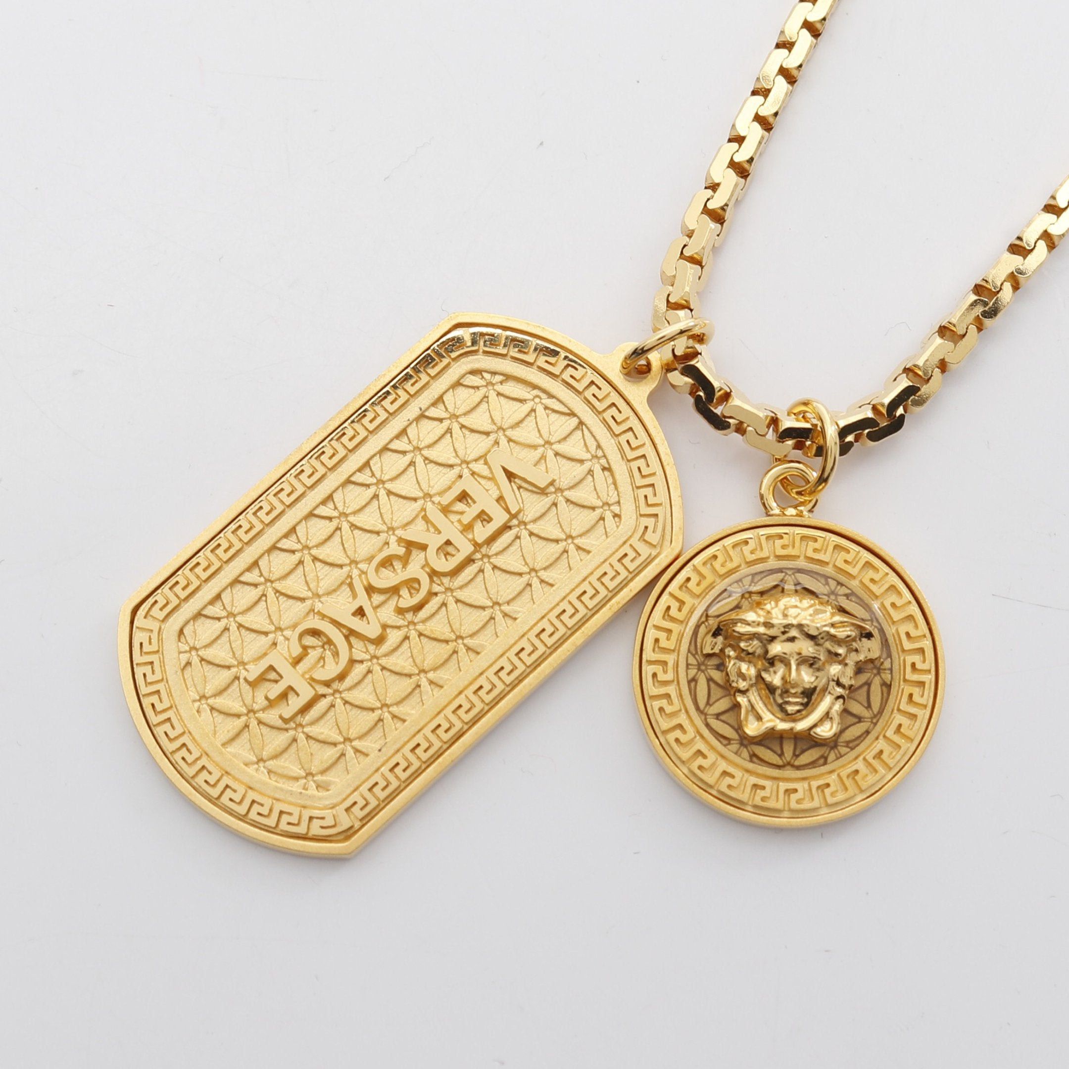 Versace Versace Medusa Blade Necklace Gp Gold Size ONE SIZE - 1 Thumbnail