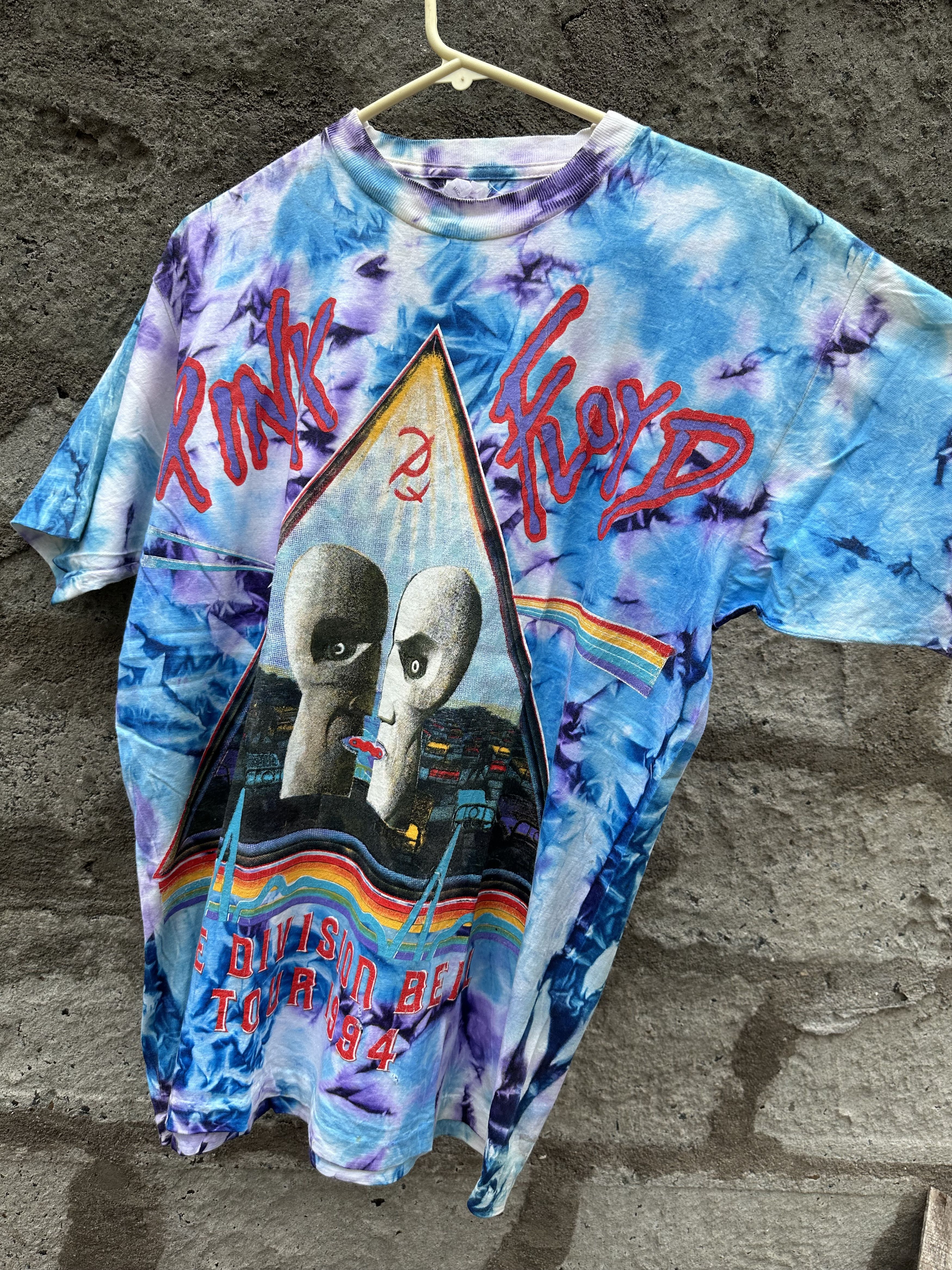 Pink Floyd Vintage 90s Pink Floyd Tie-Dye T-Shirt – The Division Bell Size US XL / EU 56 / 4 - 8 Thumbnail