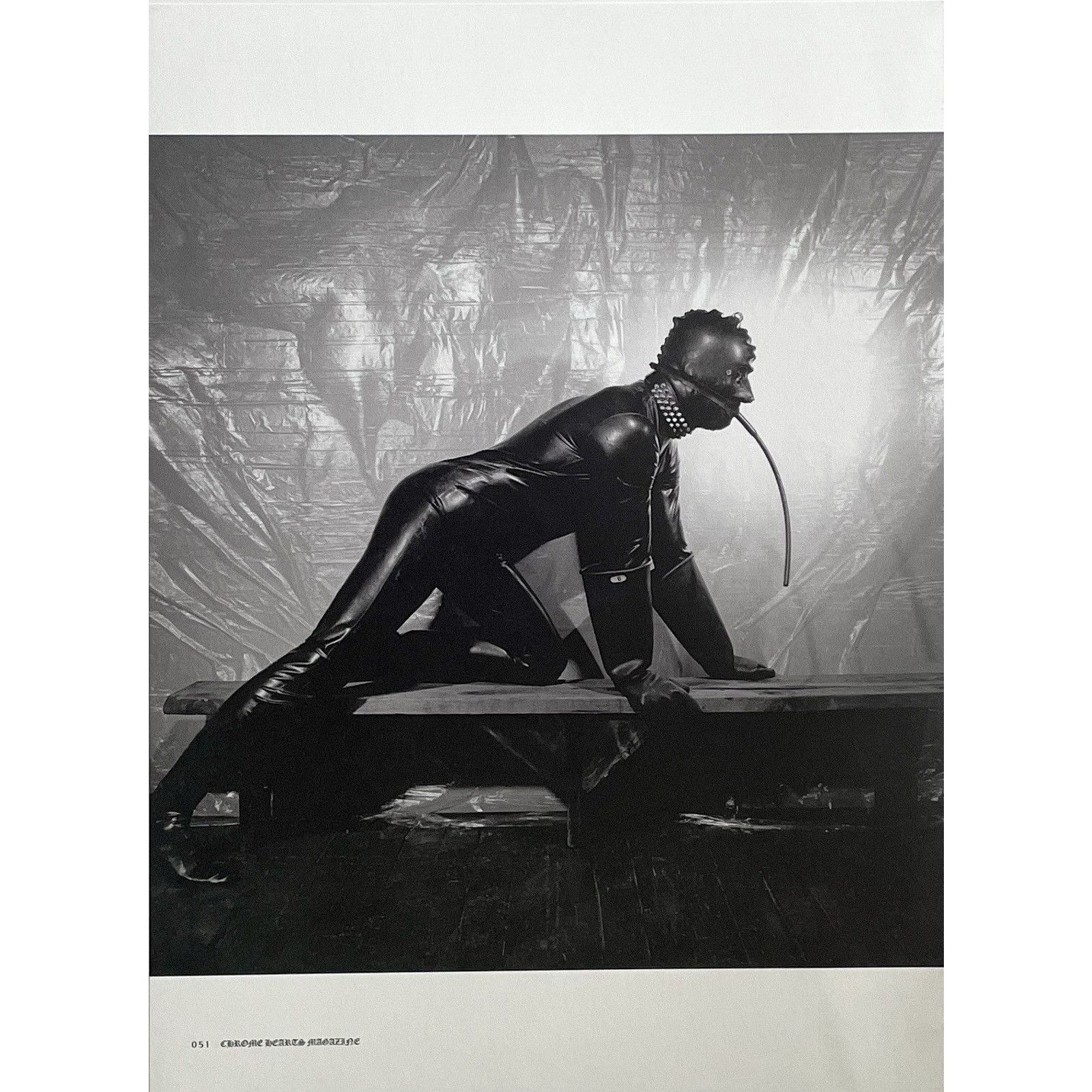Chrome Hearts × Vintage Chrome Hearts black latex photo Poster framed 9x11 Size ONE SIZE - 2 Thumbnail