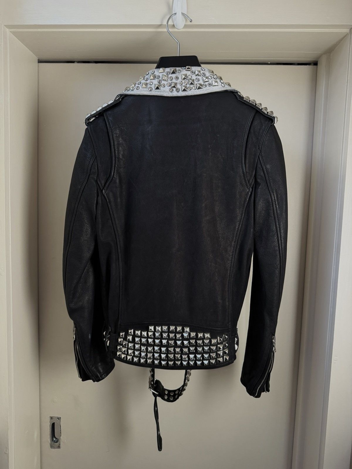 Balmain BALMAIN 11SS Studded Biker Jacket by Christophe Decarnin Size US XS / EU 42 / 0 - 2 Thumbnail