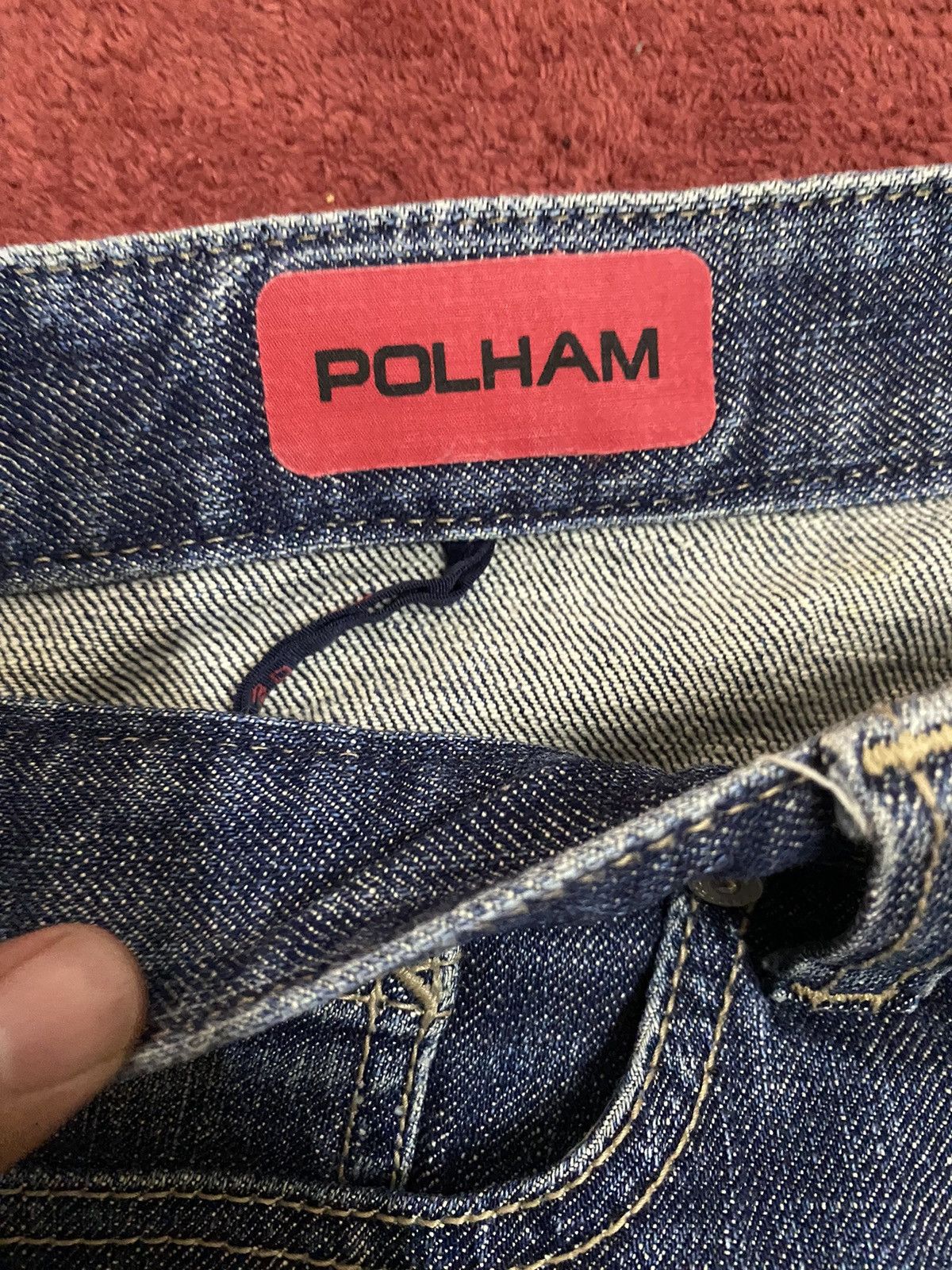 14th Addiction × Japanese Brand Vintage Polham jeans Size US 31 - 10 Thumbnail