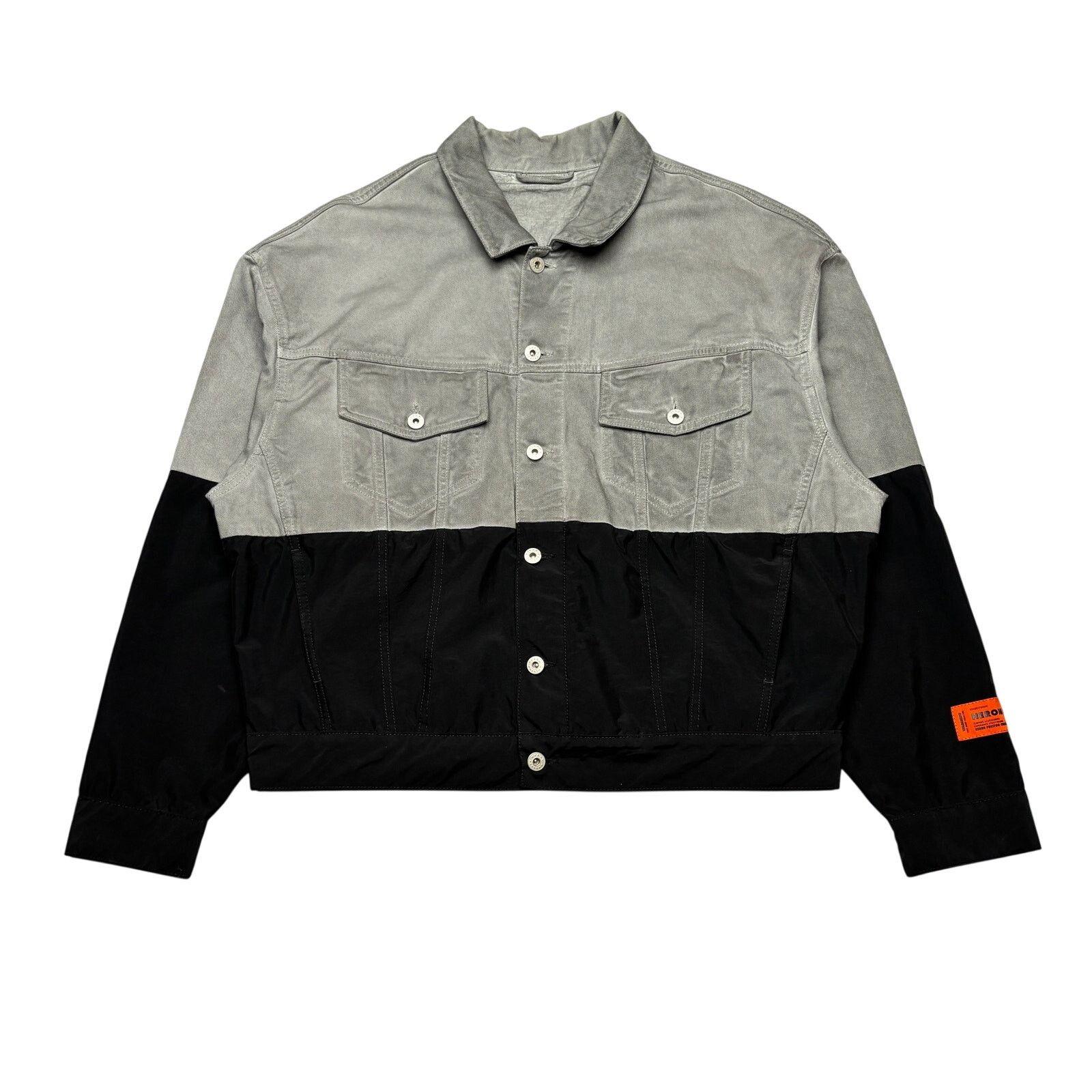 Heron Preston Heron Preston Half and Half Trucker Jacket Men's M Two Tone Size US M / EU 48-50 / 2 - 1 Thumbnail