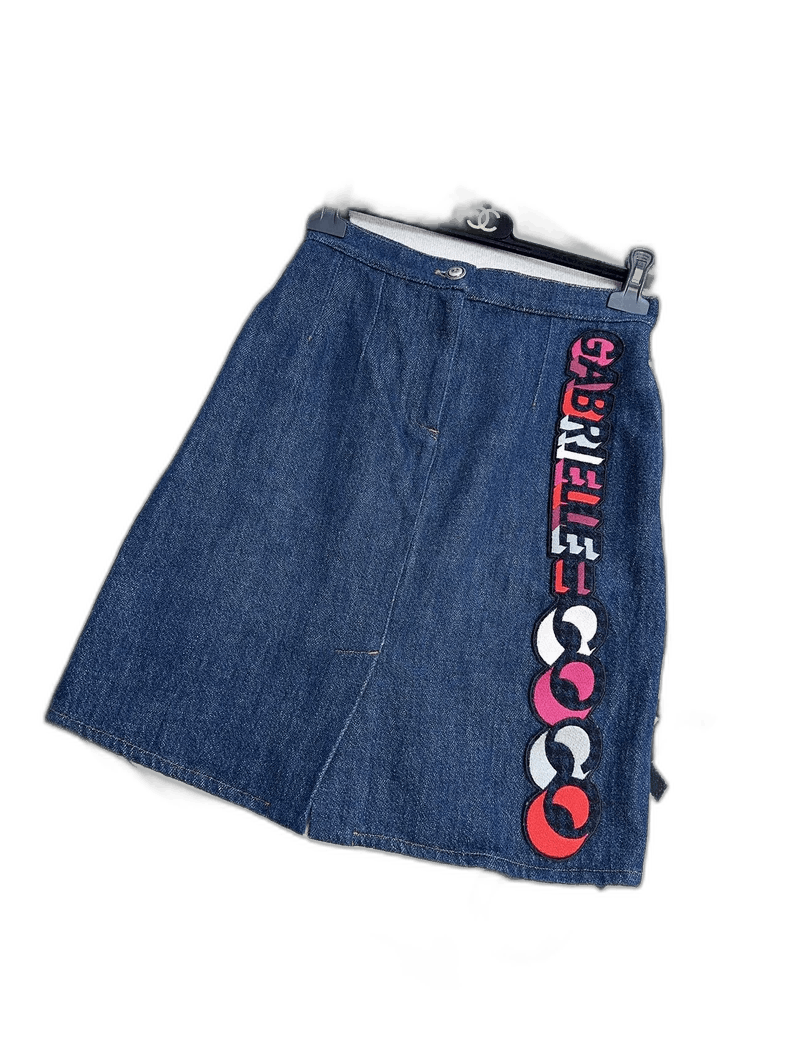 Chanel Chanel Gabrielle Denim Mini Skirt Size 38" / US 16 / IT 52 - 1 Thumbnail