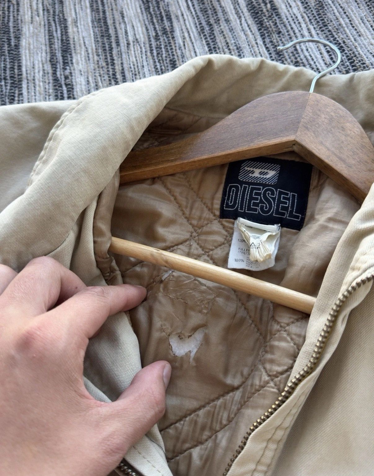 Diesel DIESEL VINTAGE DETROIT RETRO 90s BEIGE JACKET SIZE XL MEN Size US XL / EU 56 / 4 - 20 Thumbnail