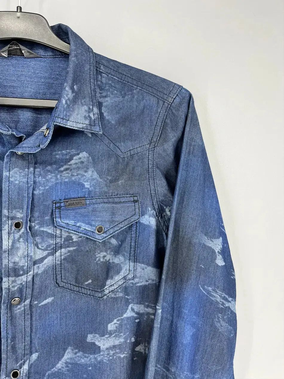 Diesel Diesel Industry Pearl Snap Denim Long Sleeve Shirt Size M Size US M / EU 48-50 / 2 - 6 Thumbnail