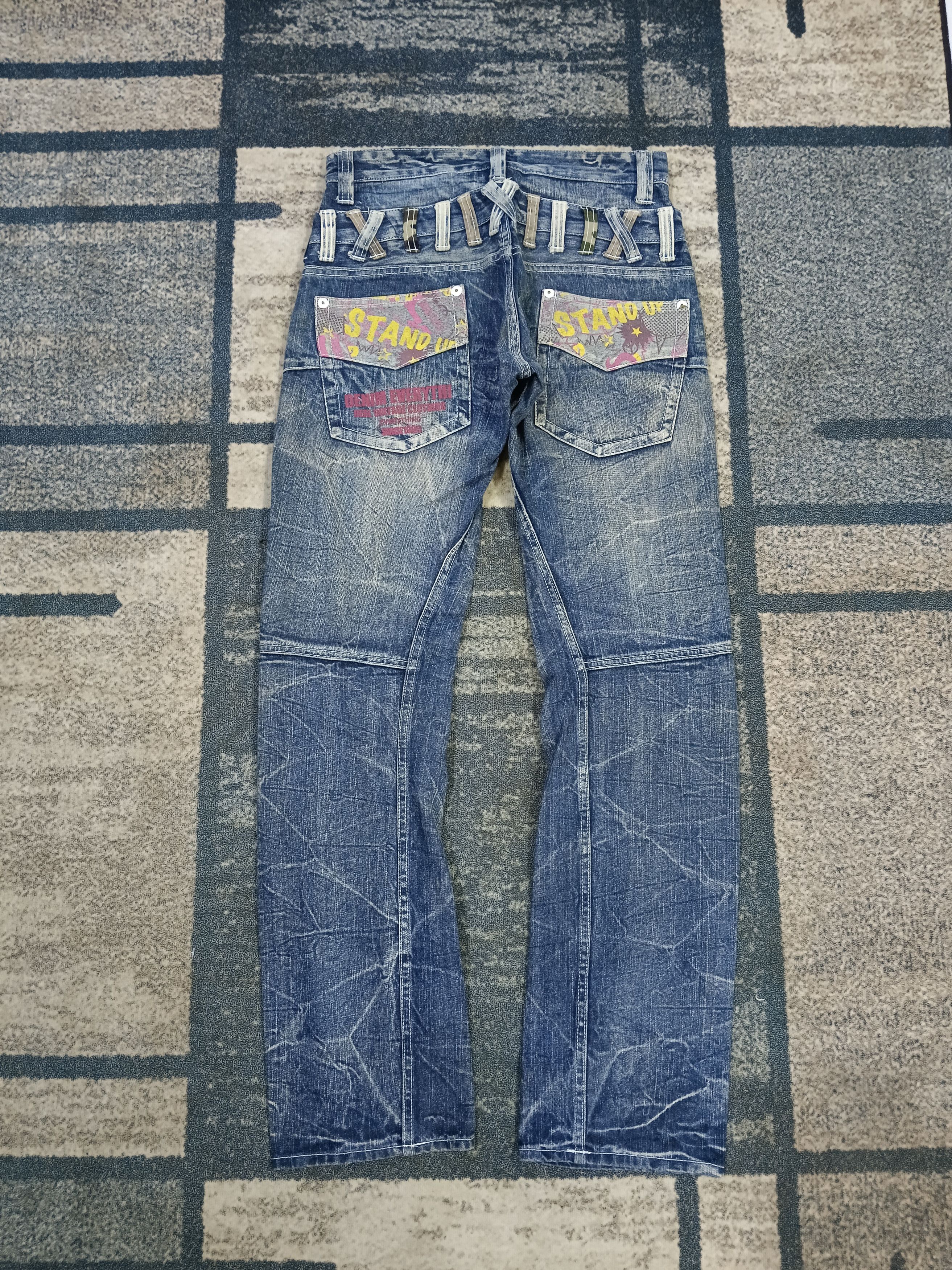 Japanese Brand SICK TWIST DOUBLE WAIST DOUBLE FOCUS DENIM PANTS Size US 29 - 2 Thumbnail