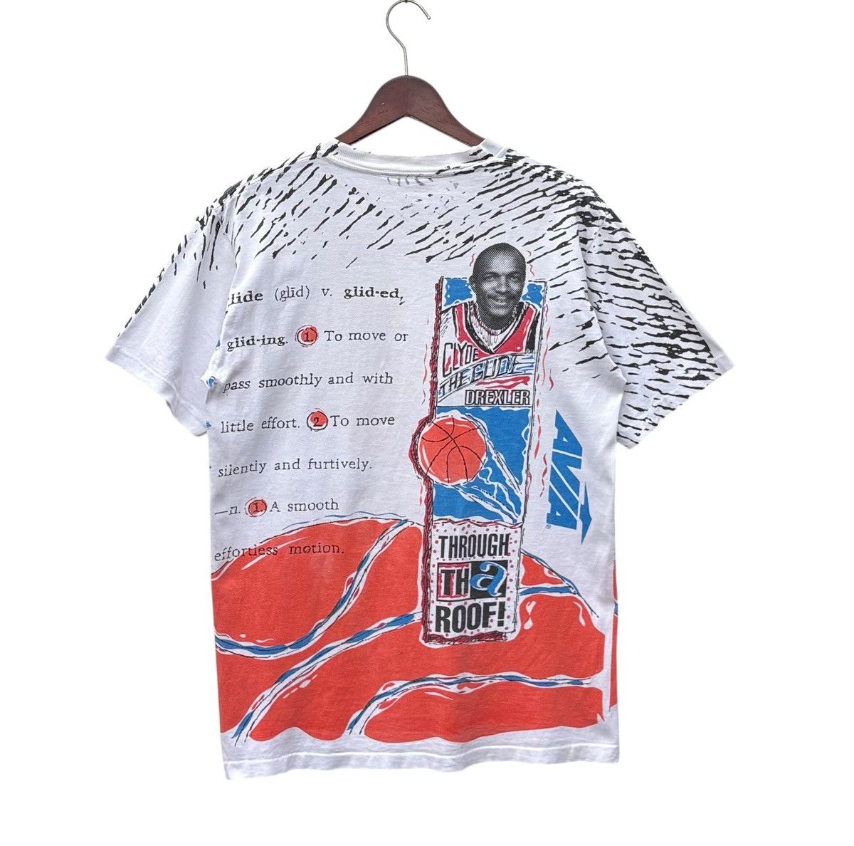 NBA Vintage Clyde Drexler NBA All Over Print Graphic Shirt Size US S / EU 44-46 / 1 - 9 Thumbnail