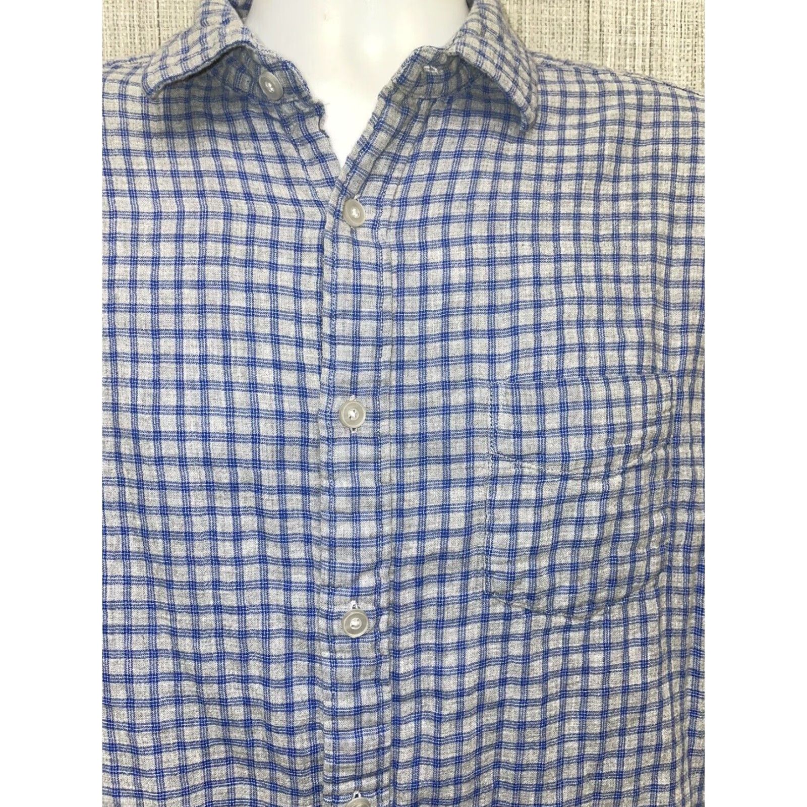 UNTUCKit UNTUCKit Blue Plaid Button-Up Shirt 100% Cotton Long Sleeve Regular Mens L Size US L / EU 52-54 / 3 - 2 Thumbnail