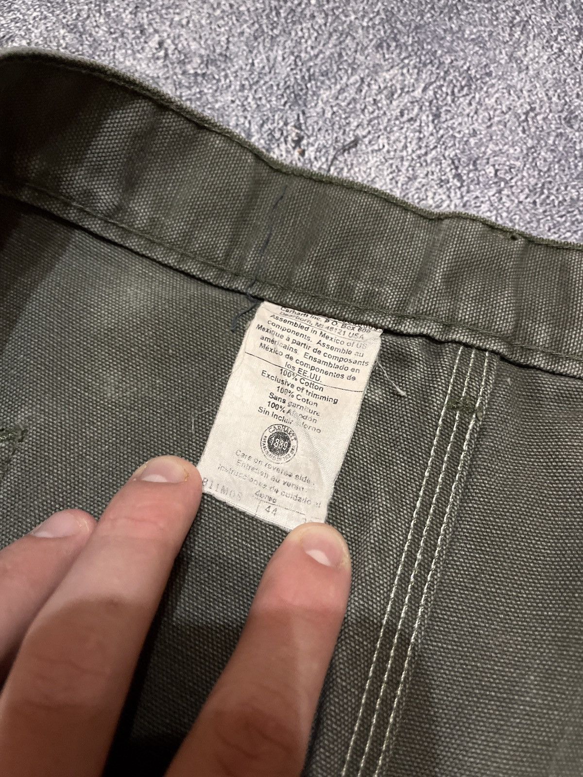 Other Vintage USA 90s Carhartt Faded Gray Work Hype Baggy Jeans Size US 44 / EU 60 - 7 Thumbnail