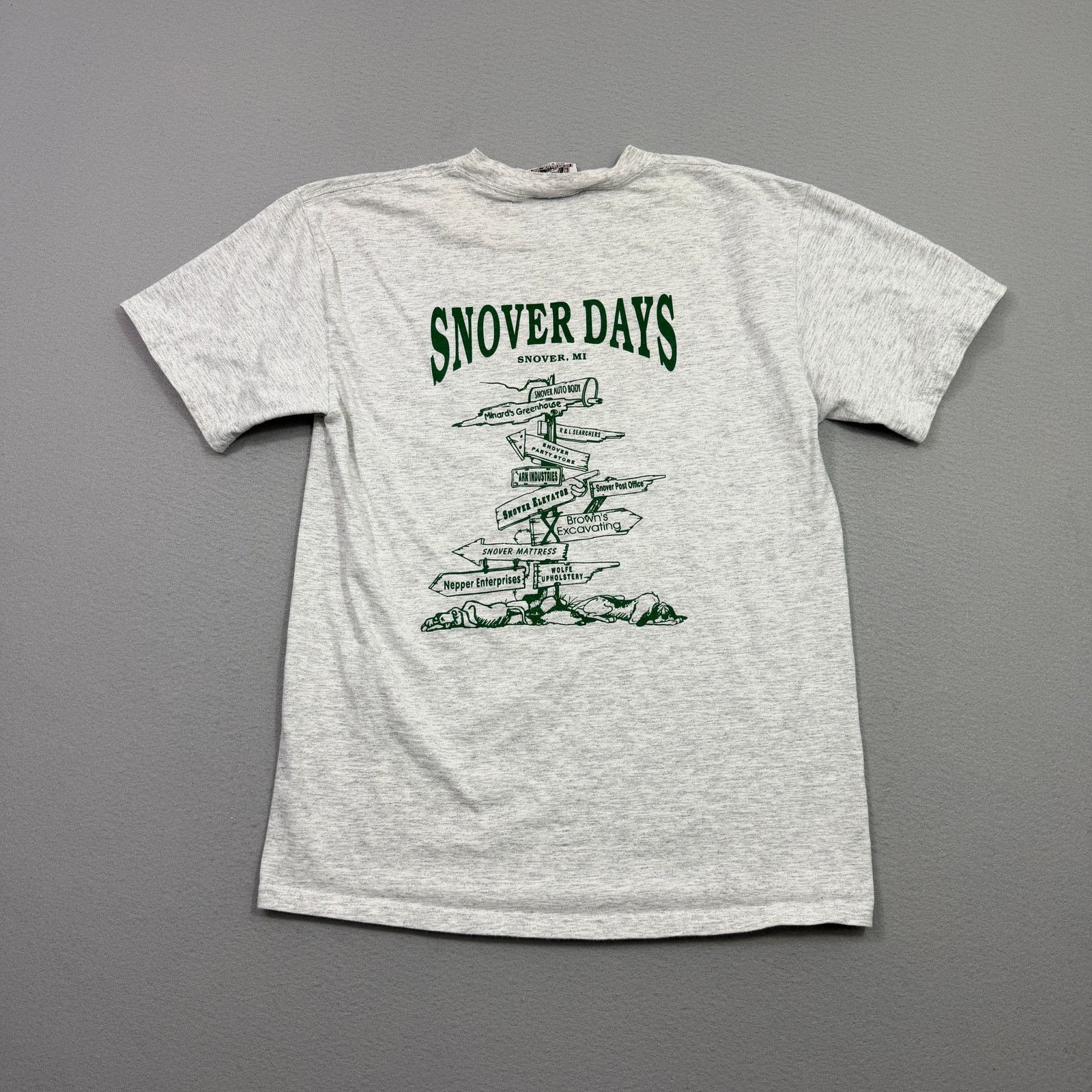 Vintage Vintage Snover Days Shirt Men's Large Gray Michigan 90s Car Size US L / EU 52-54 / 3 - 6 Thumbnail