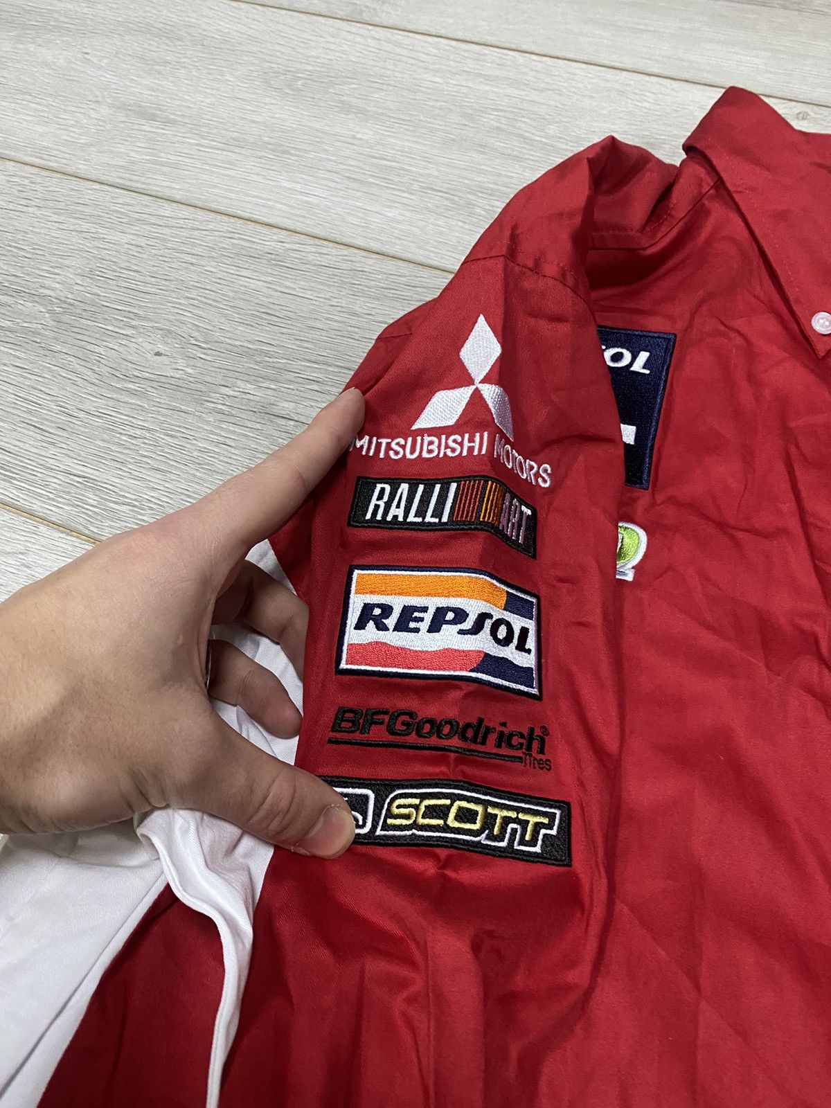 Vintage Repsol Gas Mitsubishi vintage racing shirt buttons Size US XXL / EU 58 / 5 - 8 Thumbnail