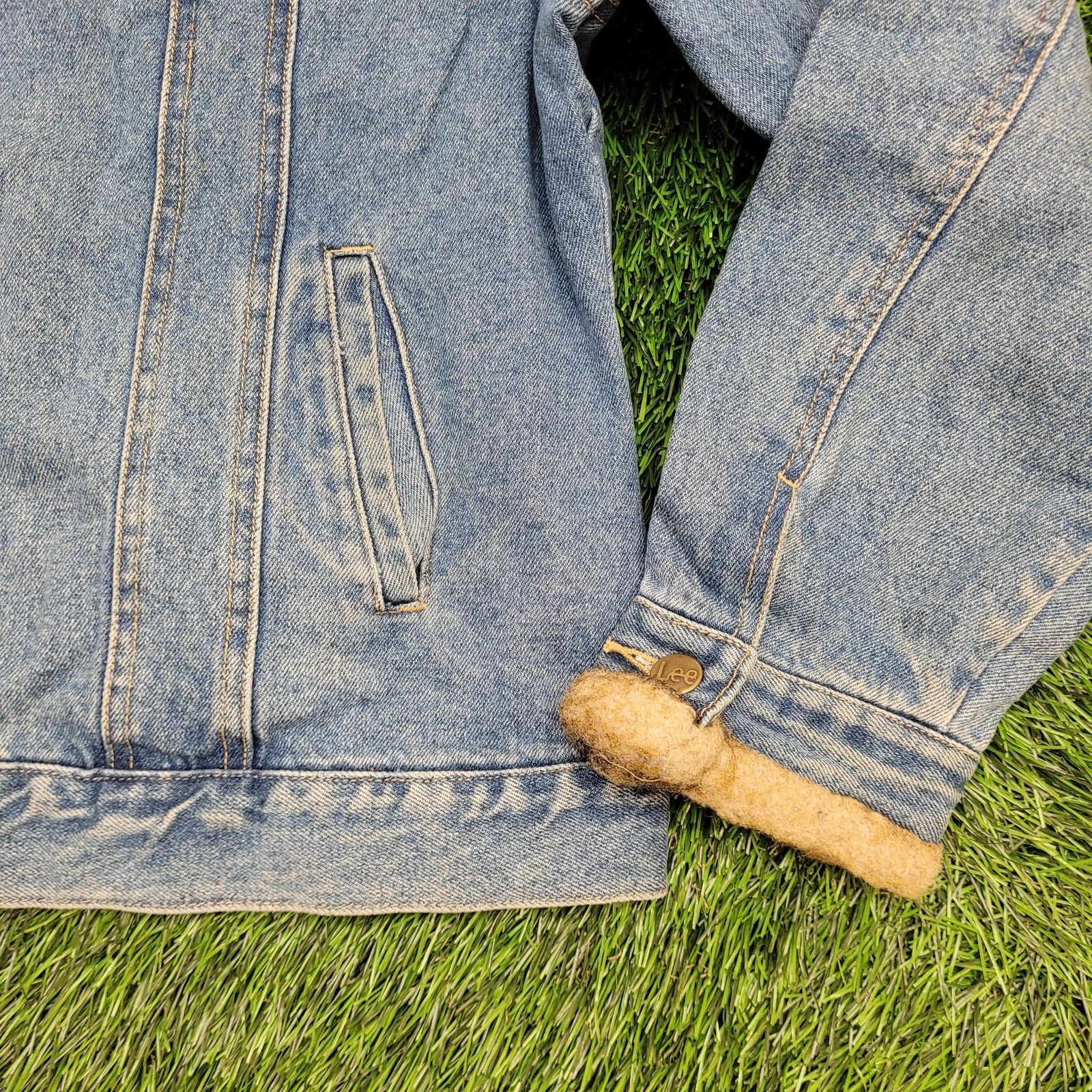 Lee VTG LEE Trucker Denim Jacket Womens L/XL 22x24 Faded Crop Size L / US 10 / IT 46 - 13 Thumbnail
