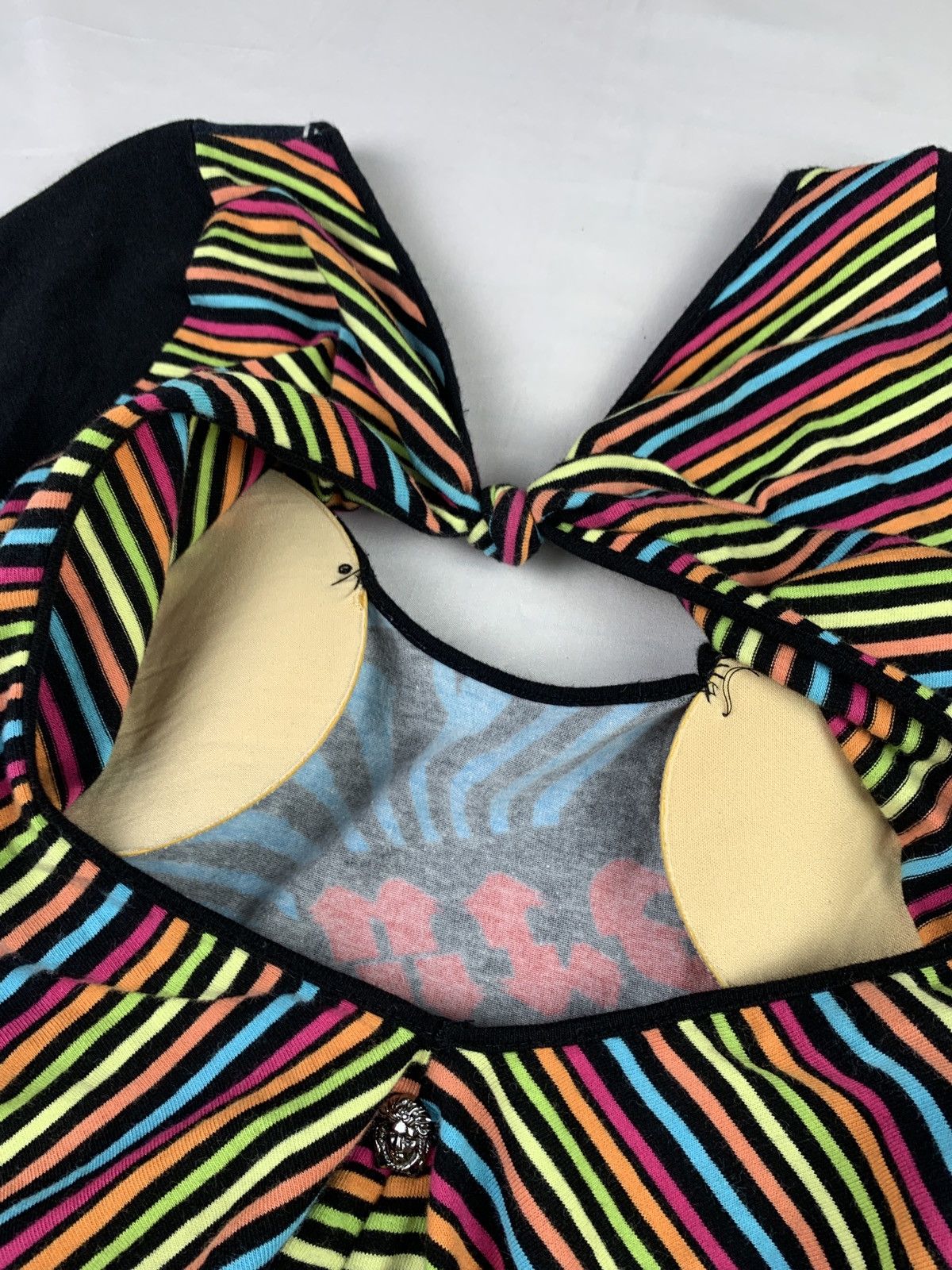 Versace Jeans Couture Versace Jeans Couture Italy Multicolor Graphic Open Back Tee Size S / US 4 / IT 40 - 8 Thumbnail