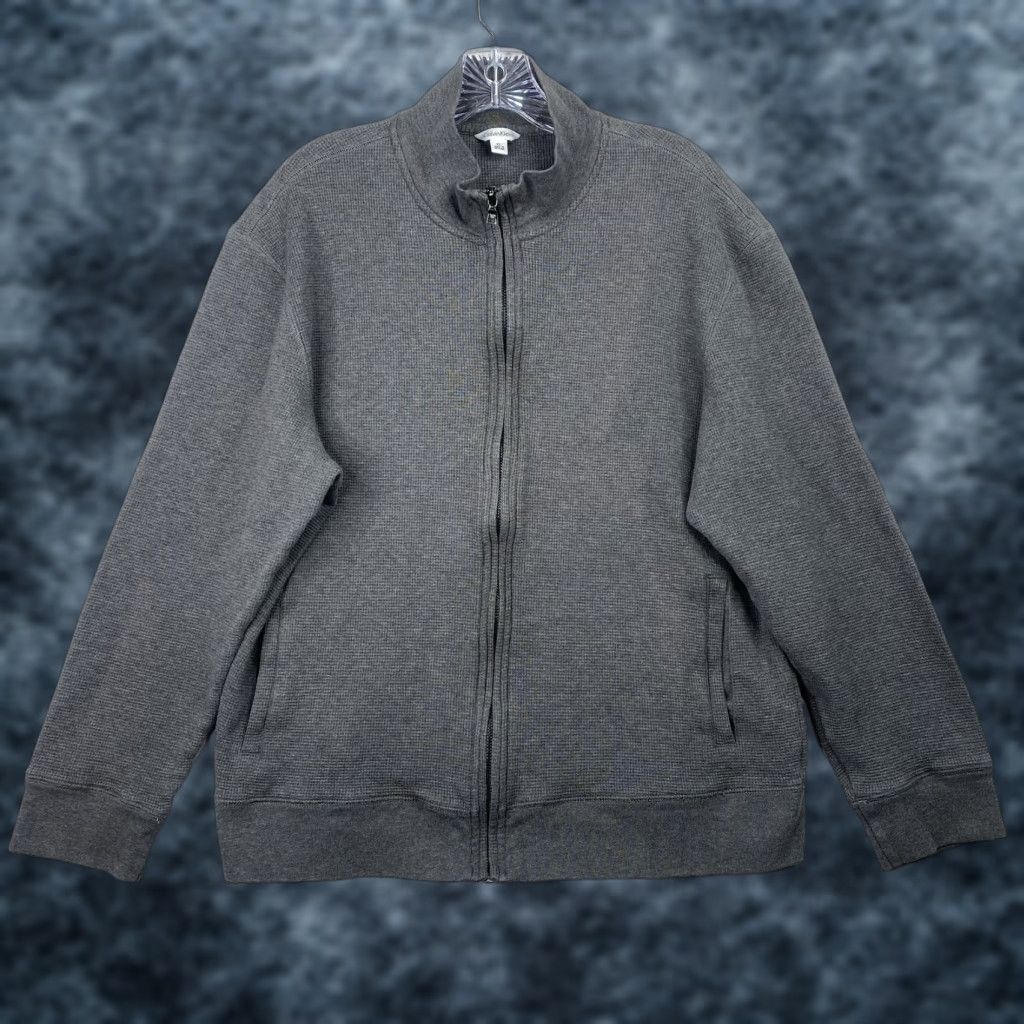 Calvin Klein Calvin Klein Womens Jacket XL Full Zip Gray Waffle Knit Pockets Activewear Casual Sports 90s Womens Jacket XL Gray Full Zip Pockets Activewear Size XL / US 12-14 / IT 48-50 - 1 Thumbnail