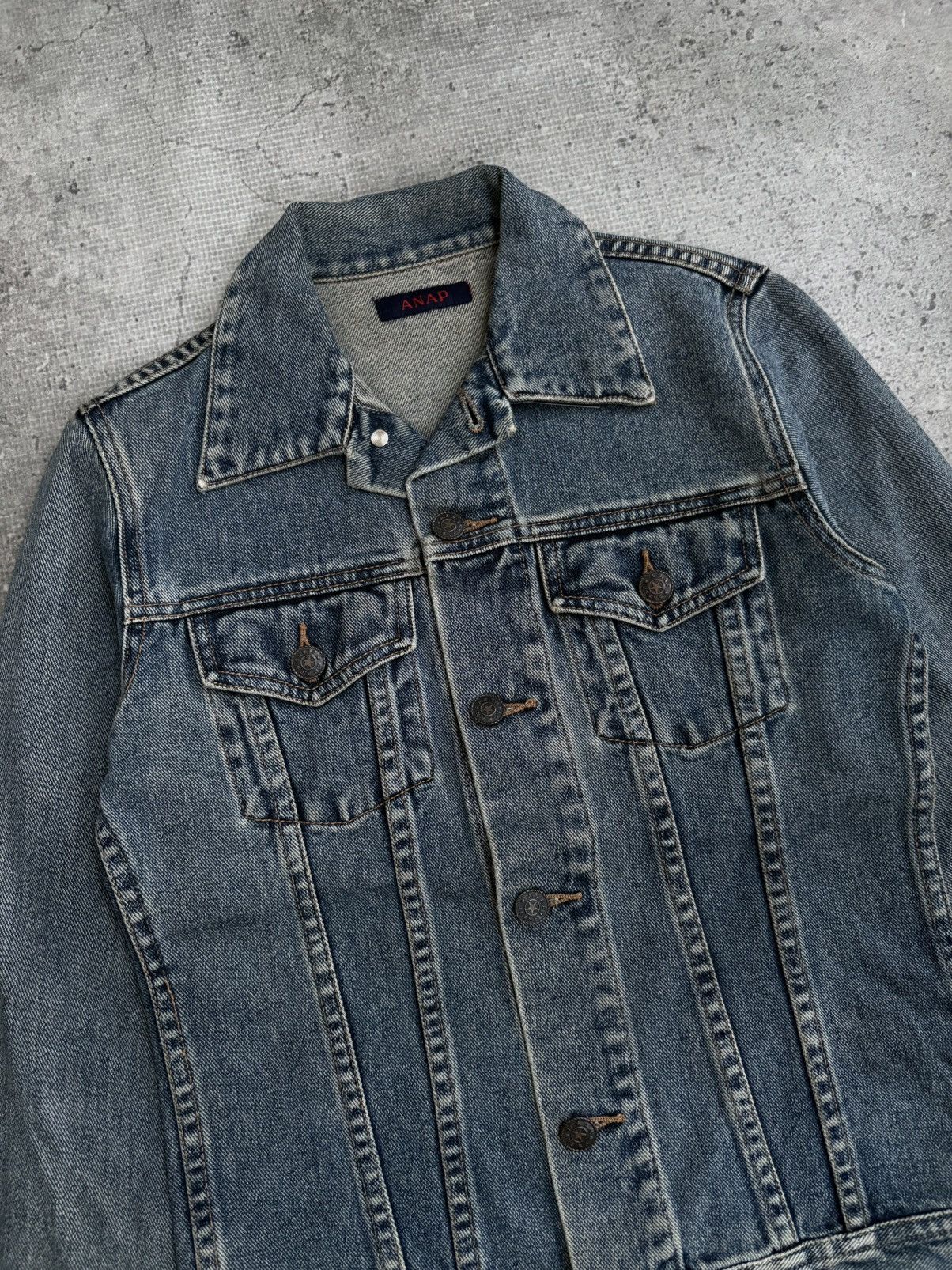 Japanese Brand TRUCKER DENIM BODY FIT ANAP Size S / US 4 / IT 40 - 2 Thumbnail