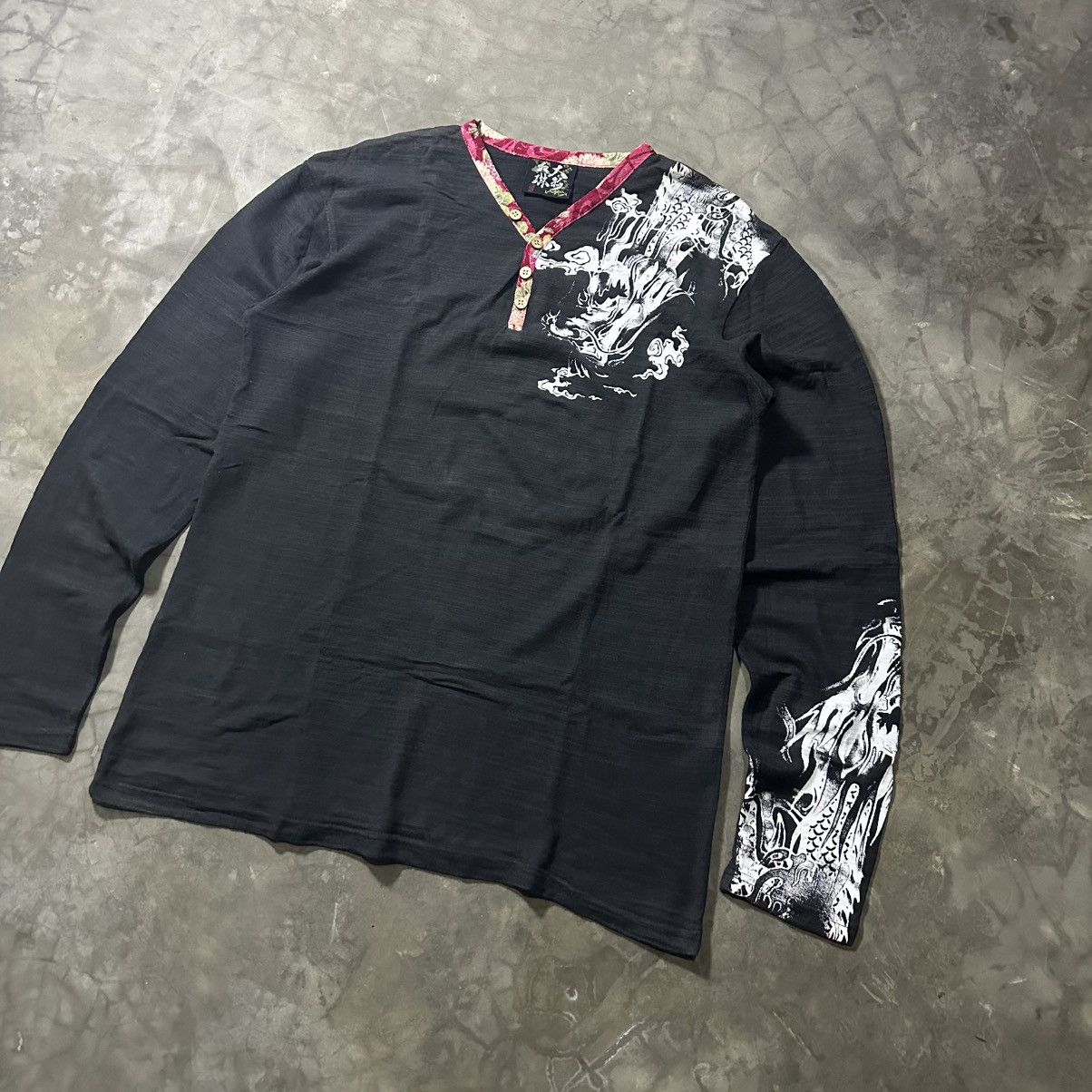 Japanese Brand 🐉JAPANESE TRADITIONAL DRAGON LONG SLEEVE SUKAJAN STYLE🐉 Size US L / EU 52-54 / 3 - 4 Thumbnail
