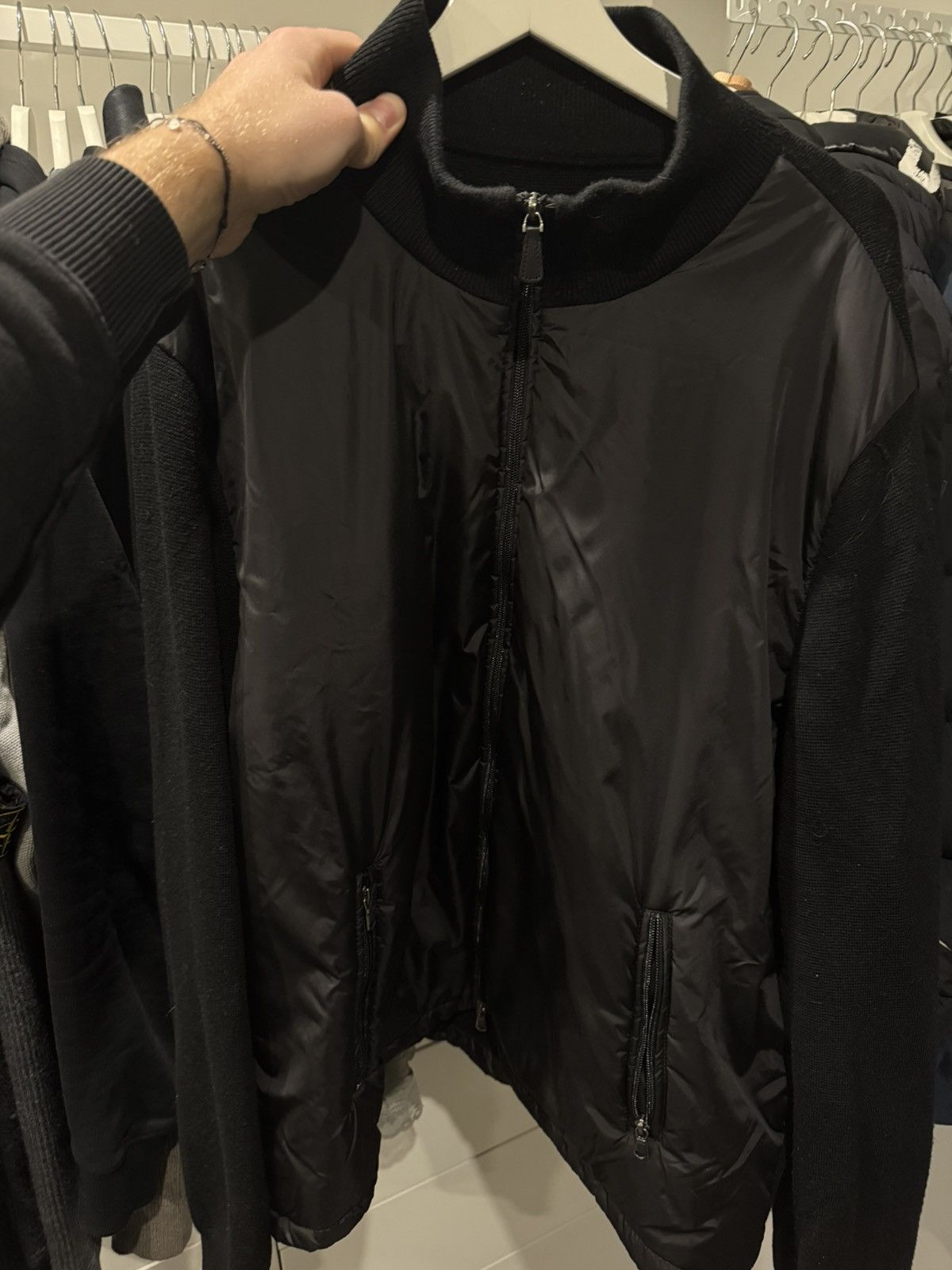 Neiman Marcus Neiman Marcus Men's Wool and Nylon Full-Zip Jacket XXL Size US XXL / EU 58 / 5 - 1 Thumbnail