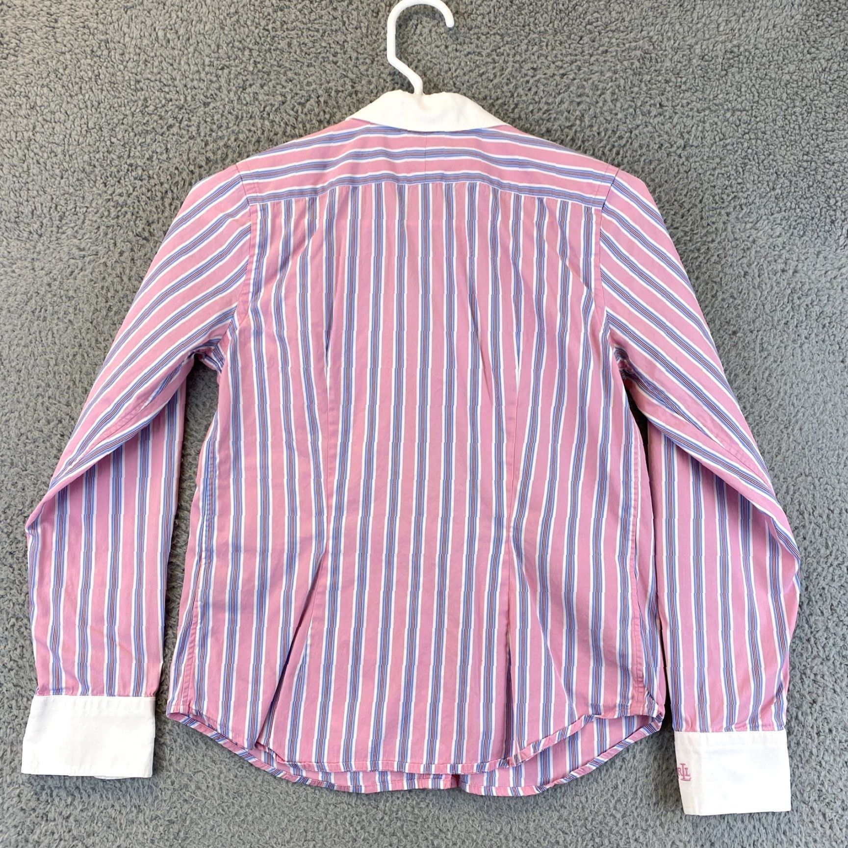 Ralph Lauren Ralph Lauren Pink Striped Button-Down Dress Shirt LS Women Slim Fit / 62-28 S Petite Women Mens? Size XXS / US 00 / IT 34 - 7 Thumbnail