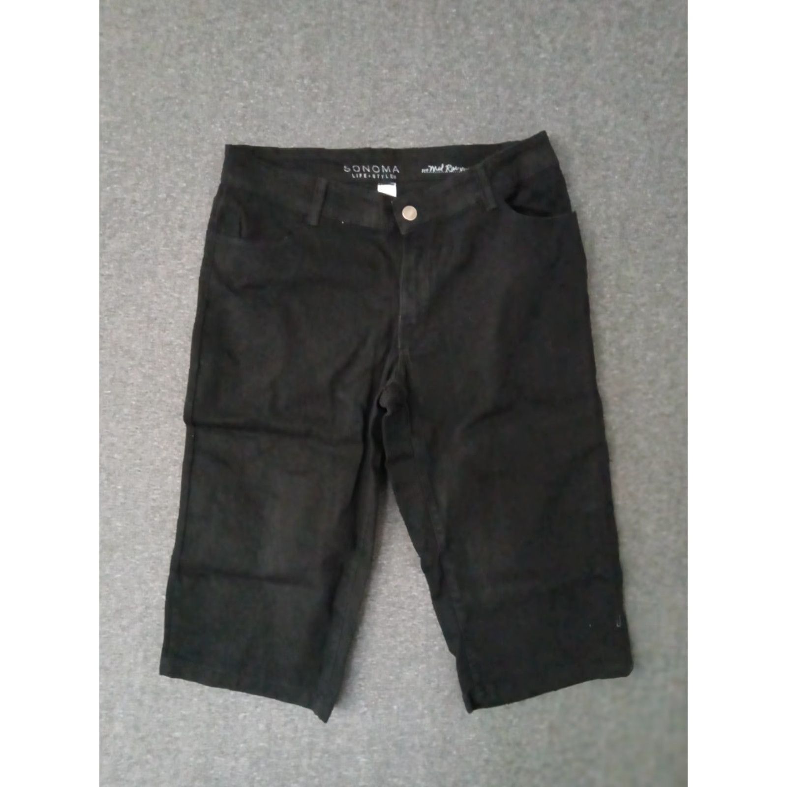 Vintage Sonoma Jeans Shorts Bermuda Black 14 High Rise Regular Slim Bermuda City College Womens Size 24" / US 00 / IT 34 - 2 Thumbnail