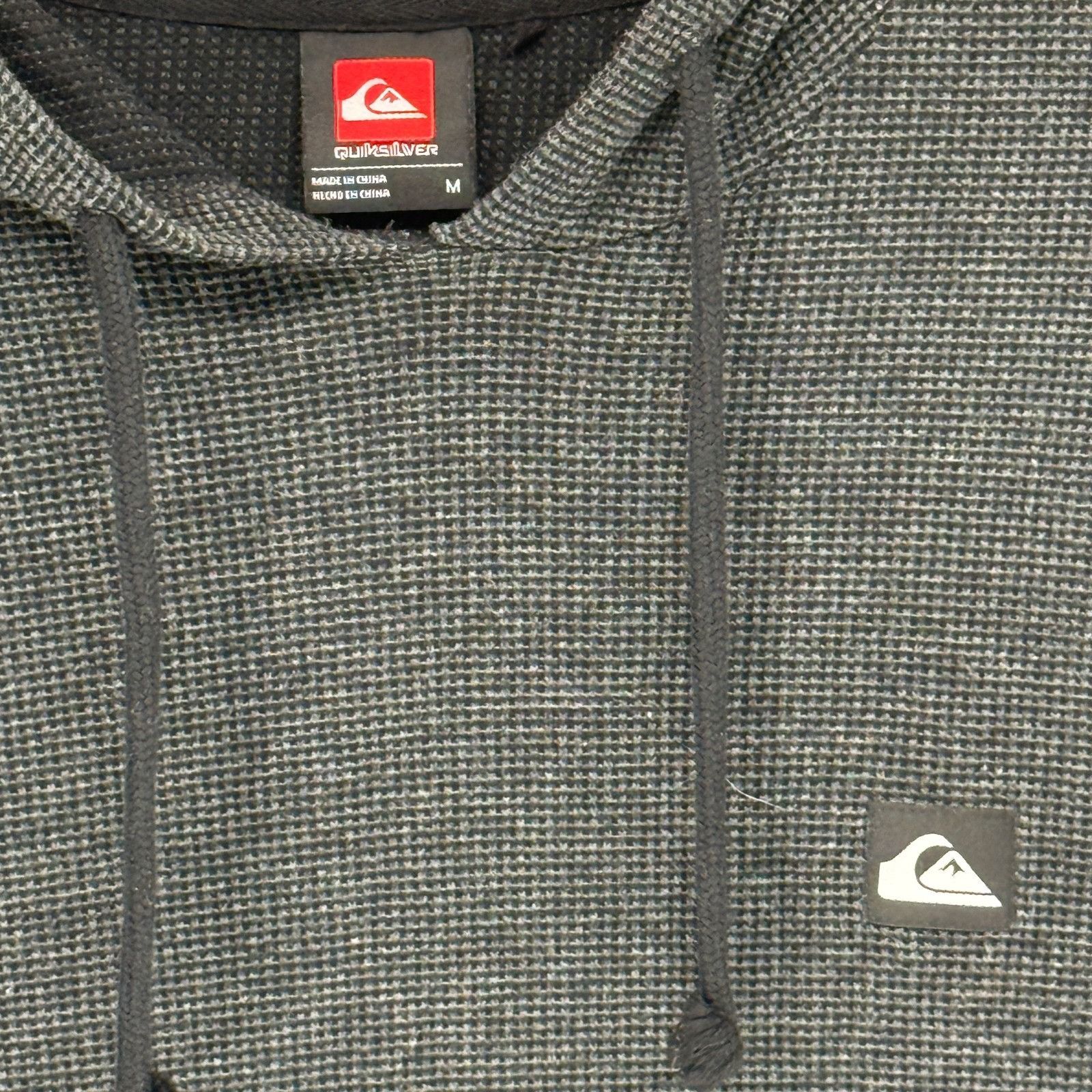 Quiksilver Vintage QuickSilver Hoodie Hooded Thermal Sweater M Waffle K Size US M / EU 48-50 / 2 - 5 Thumbnail