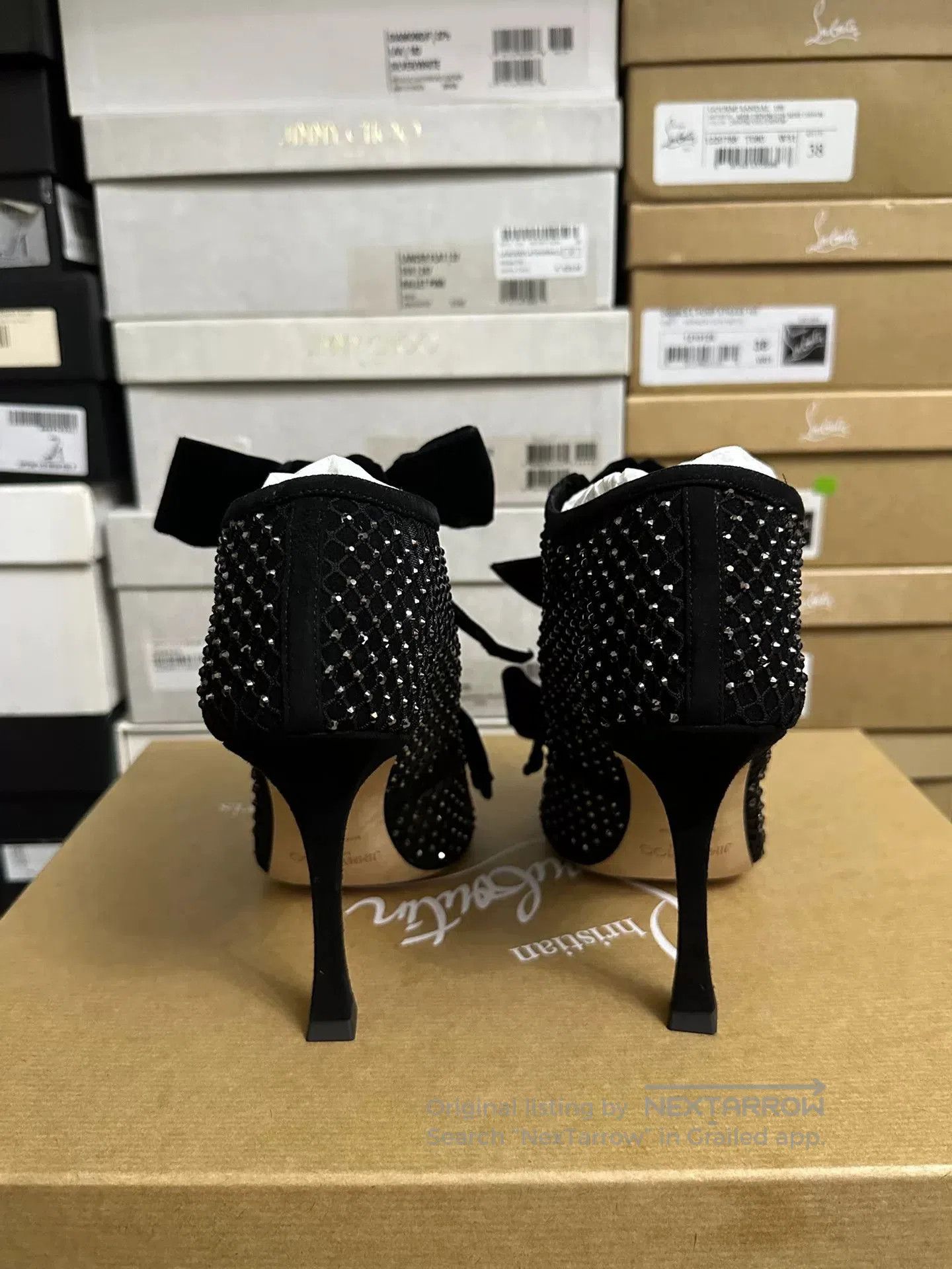 Jimmy Choo Jimmy Choo Velvet Bow High Heels. Size US 8 / IT 38 - 3 Thumbnail