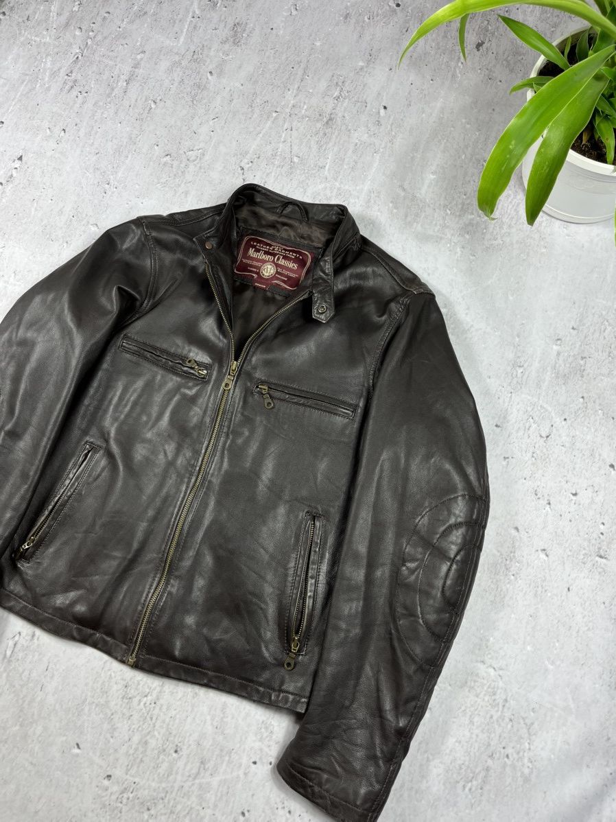 Marlboro Classics × Vintage Marlboro clasics leather jacket lamb skin Brown Size US M / EU 48-50 / 2 - 2 Thumbnail