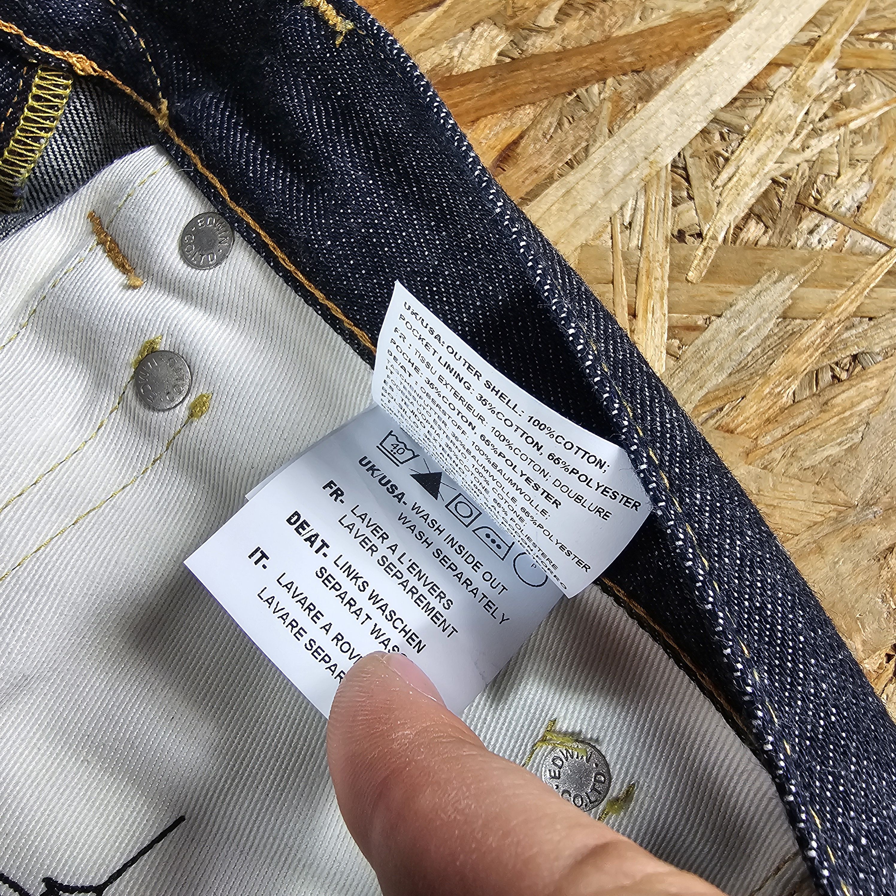 Edwin × Japanese Brand EDWIN Selvedge Denim Jeans Pants ED-55 PEGGS SON 32X32 Size US 31 - 14 Thumbnail
