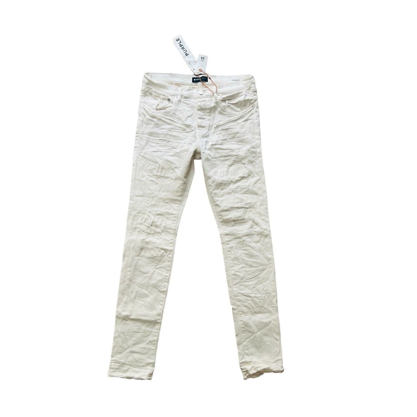 パンツ PURPLE BRAND P001 Optic White 29 P001 Optic White Paint Blowout – PURPLE BRAND