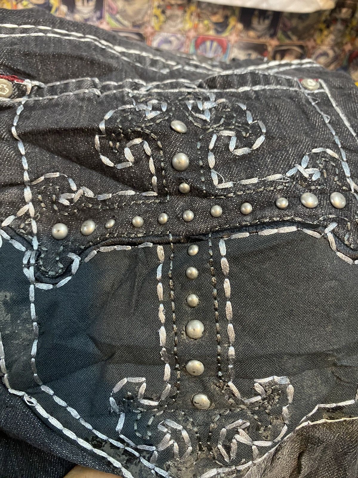 Southpole Crazy Cross ❎ southpole faded big cross like chrome hearts Size US 40 / EU 56 - 6 Thumbnail