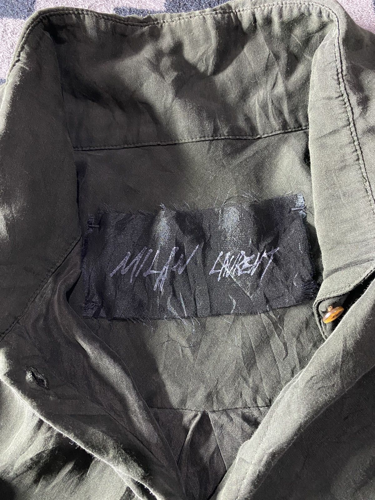 14th Addiction × KMRii × Yasuyuki Ishii Milano Laurent assymmetric distressed buttons shirt Size US S / EU 44-46 / 1 - 5 Thumbnail