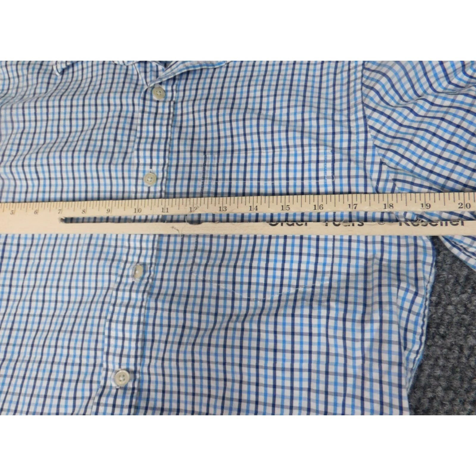 Izod IZOD Shirt Slim Fit Mens Small Blue Plaid Button-Down Long Sleeve, Collared, Button-Up, Knit Cotton, Pocket, Logo, Vintage: No, American, Regular Size Size US S / EU 44-46 / 1 - 5 Thumbnail