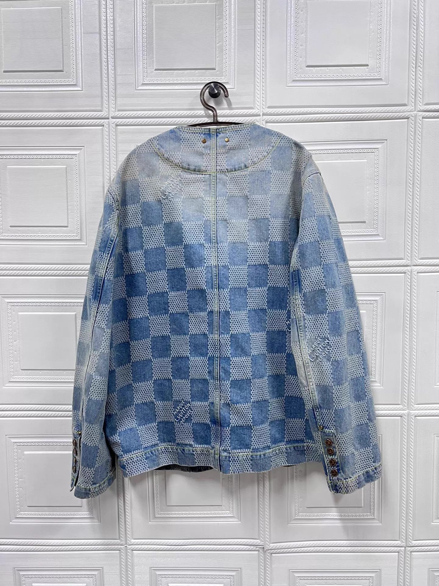 Louis Vuitton LV Pharrell Damier All-Over Print Denim Jacket Size 52 Size US L / EU 52-54 / 3 - 2 Thumbnail