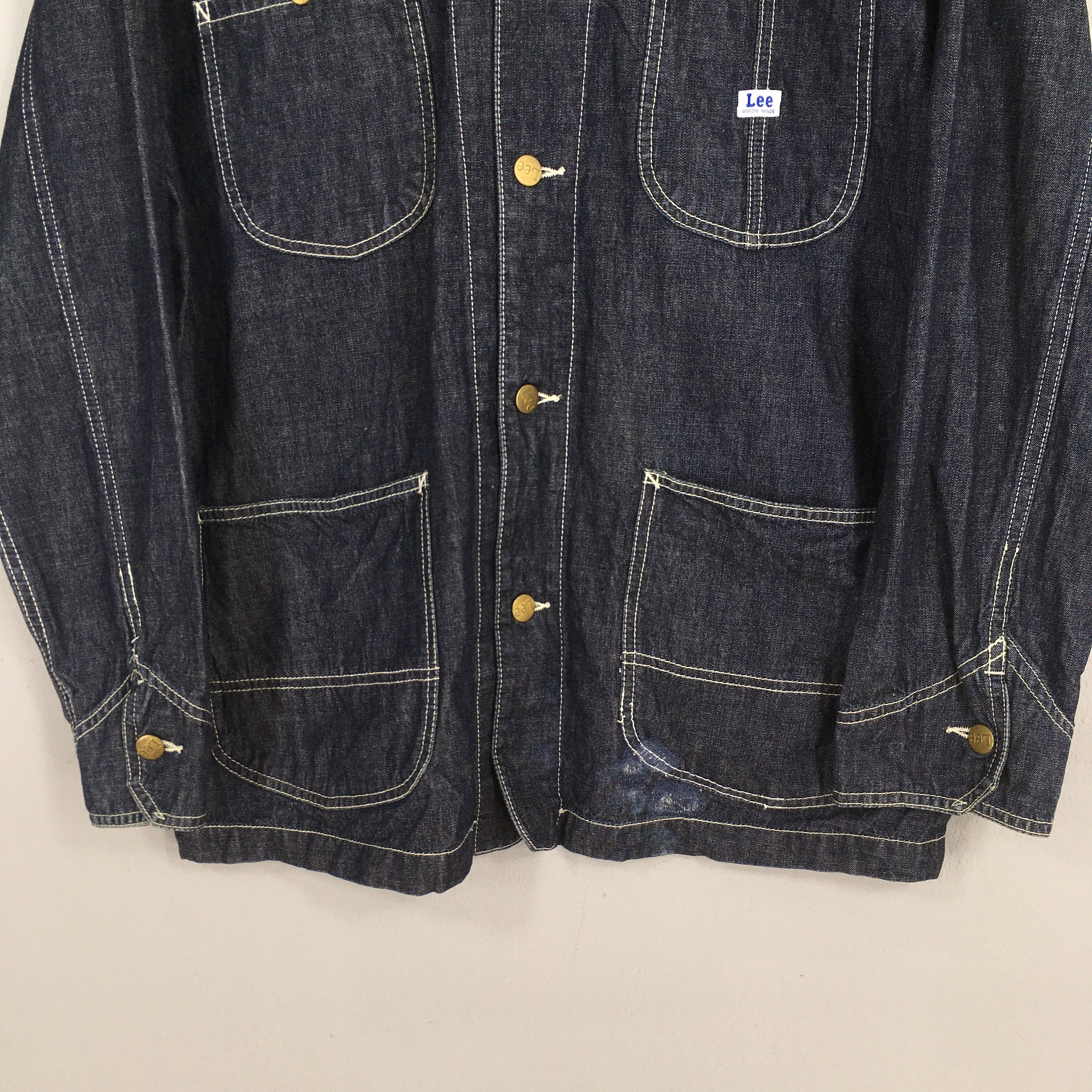 Lee Vintage 1990's Lee Sanforized Denim Worker Jacket Large Size US L / EU 52-54 / 3 - 3 Thumbnail