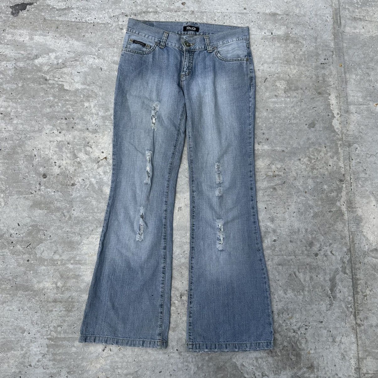 Dolce & Gabbana Vintage Dolce&Gabbana Big Logo Flare Jeans Size 32" / US 10 / IT 46 - 9 Thumbnail