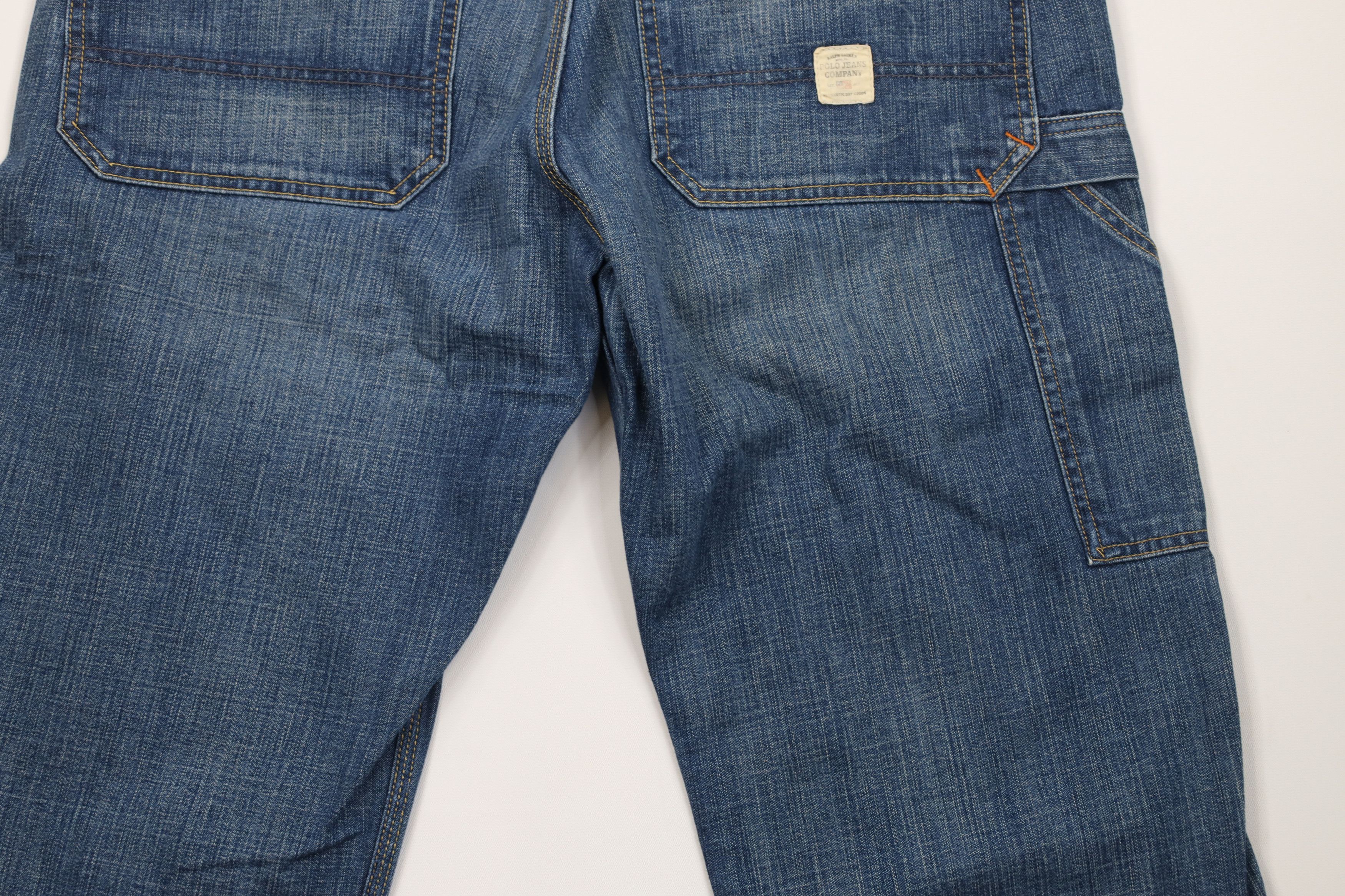 Ralph Lauren Vintage 90s Ralph Lauren Loose Wide Leg Dungaree Denim Jeans Size US 34 / EU 50 - 13 Thumbnail