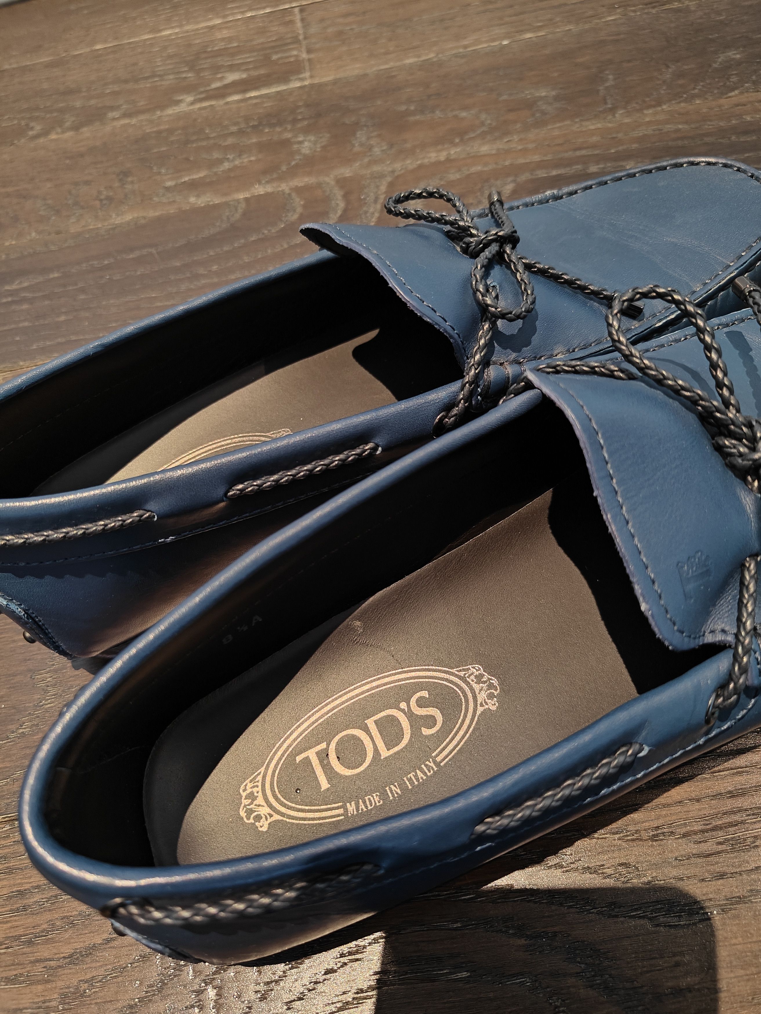 Tod's Tod's Navy Leather Bow Slip On Loafers Gommino Size US 9.5 / EU 42-43 - 10 Thumbnail