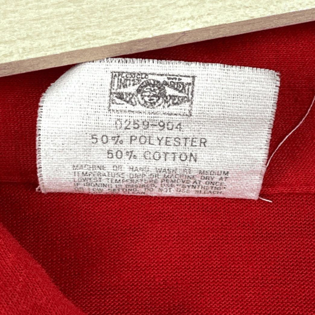 Vintage VINTAGE King Louie Polo Shirt Adult SMALL Red 70s Mechanic Tire Shop Multi Mile Pocket Size US S / EU 44-46 / 1 - 4 Thumbnail