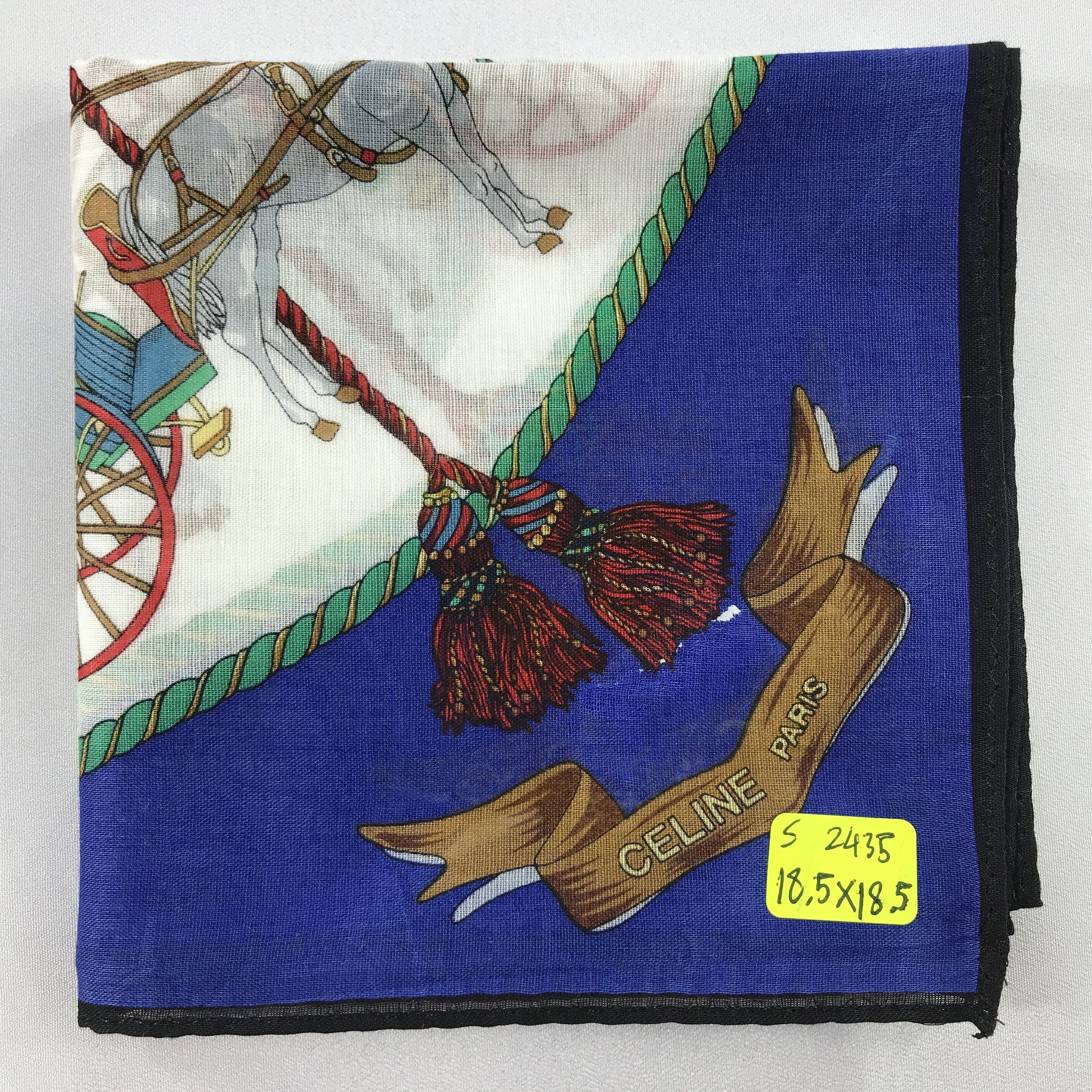 Celine × Vintage Celine Bandana / Handkerchief / Neckerchief - S2435 Size ONE SIZE - 5 Thumbnail