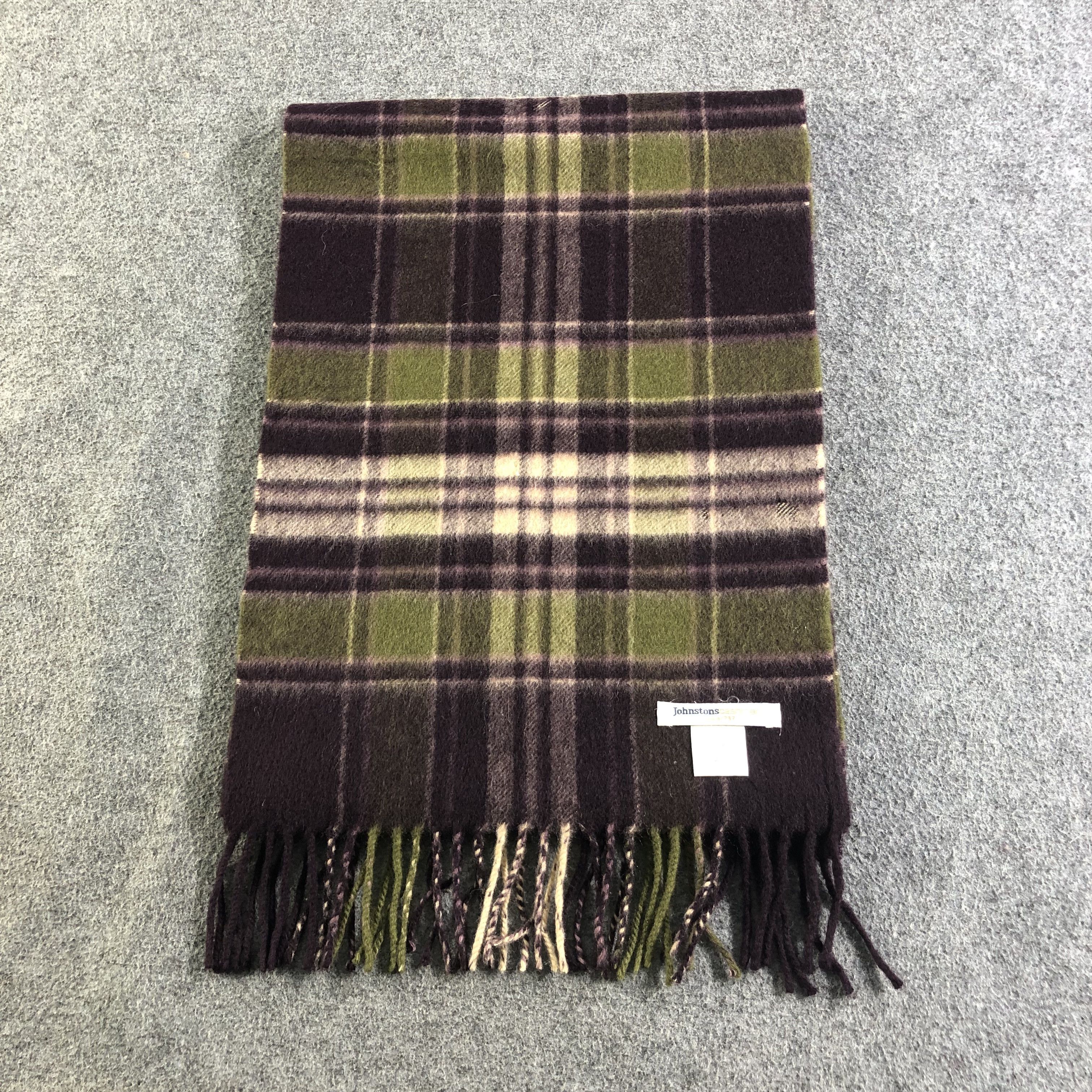 Johnstons Of Elgin Johnstons Of Elgin Tartan Cashmere Scarf Muffler V2509 Size ONE SIZE - 2 Thumbnail
