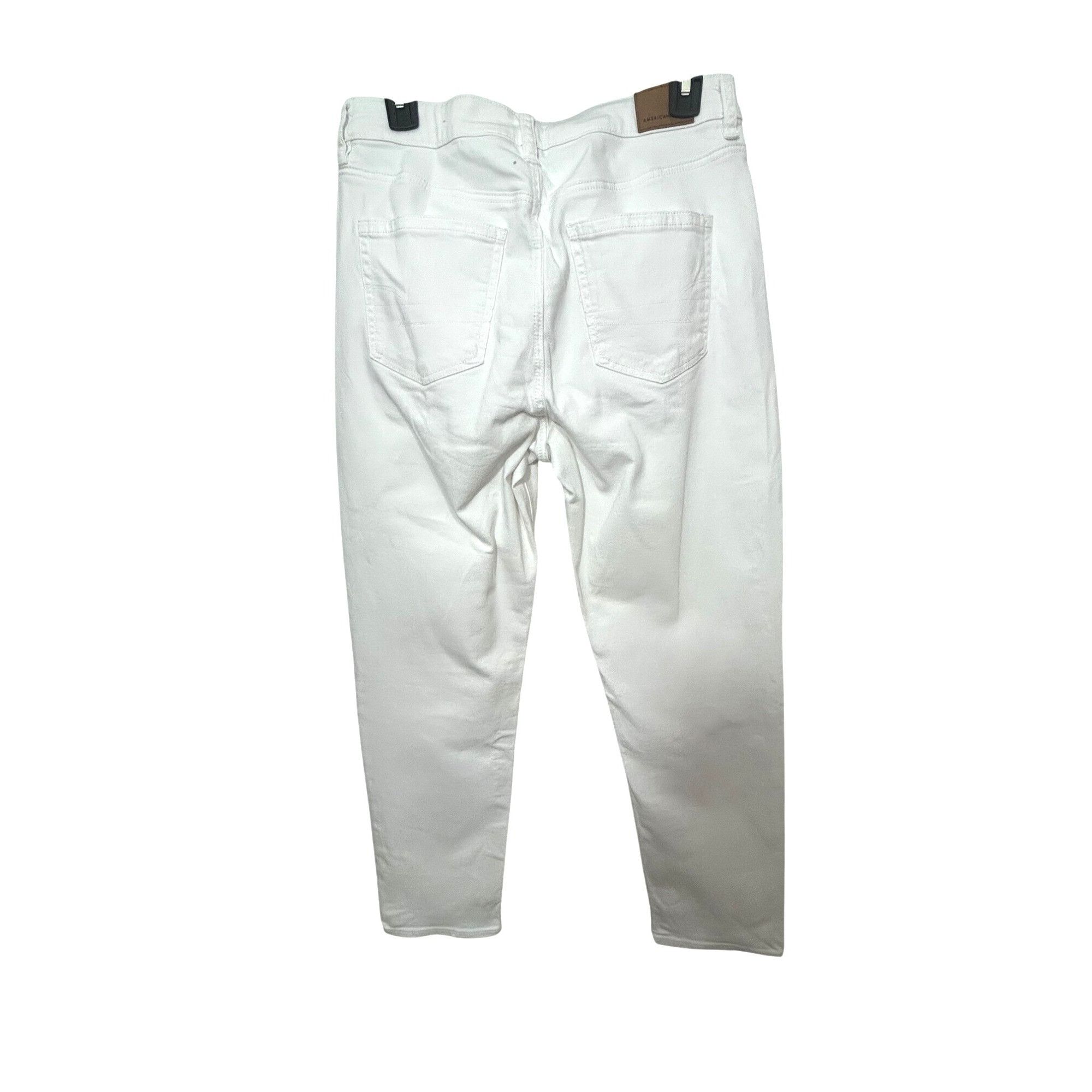 American Eagle Outfitters American Eagle Women’s White Jeans 8 Regular Ankle Tapered S Size 30" / US 8 / IT 44 - 2 Thumbnail