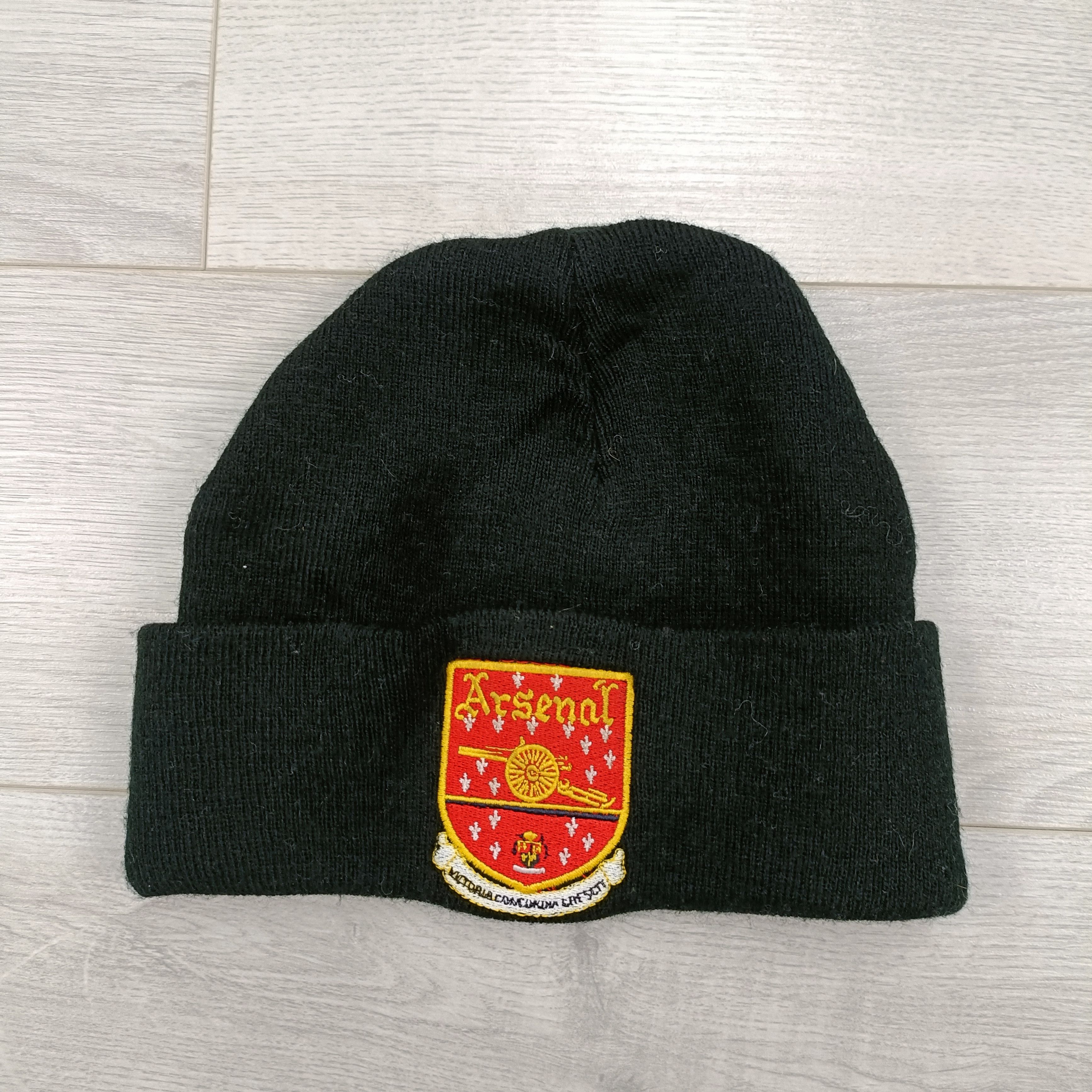 Vintage ARSENAL FC Men's Black Acrylic Vintage Beanie ! Size ONE SIZE - 1 Thumbnail