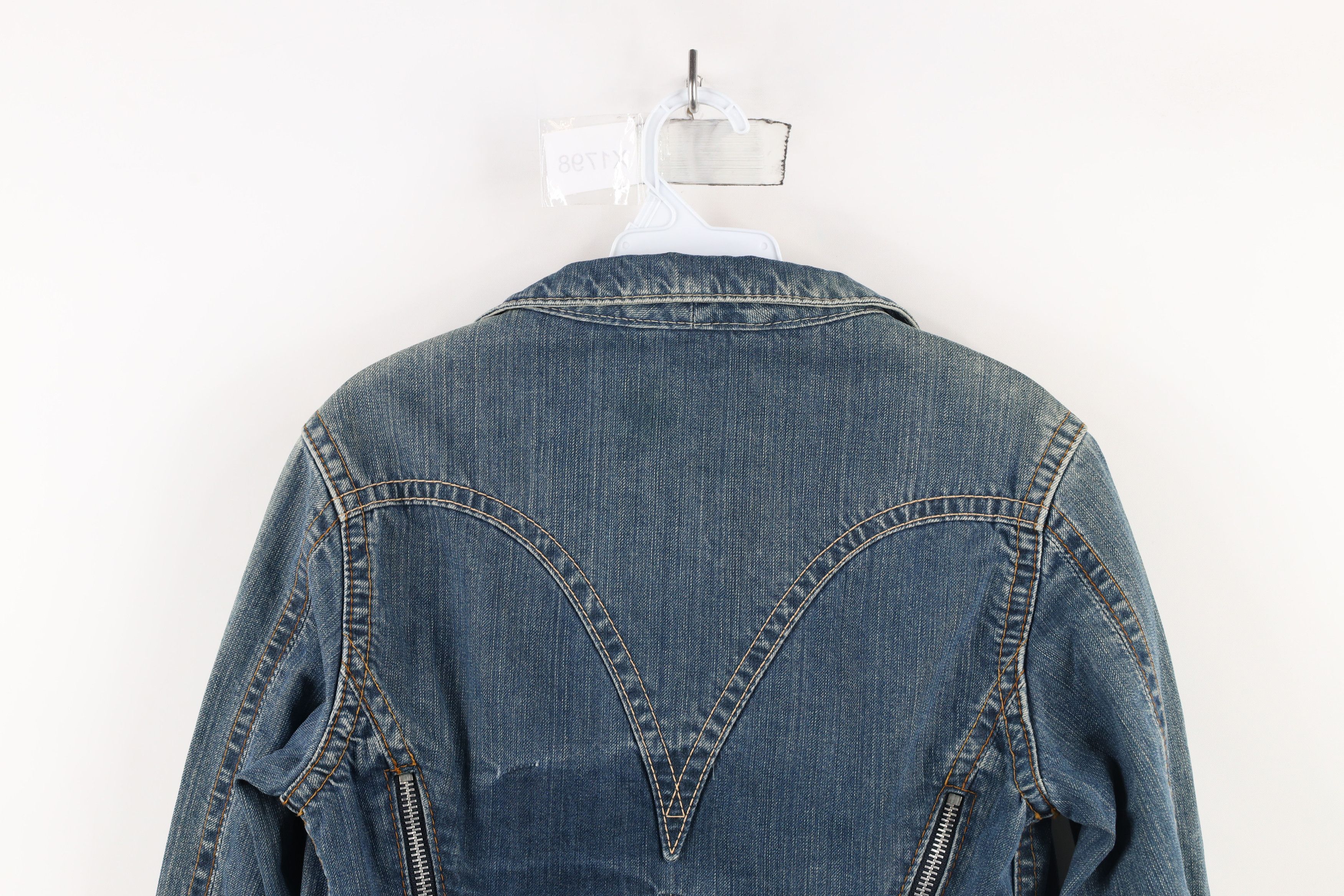 Levi's × Vintage Vintage Y2K Levis Zippered Denim Jean Trucker Jacket Size S / US 4 / IT 40 - 13 Thumbnail