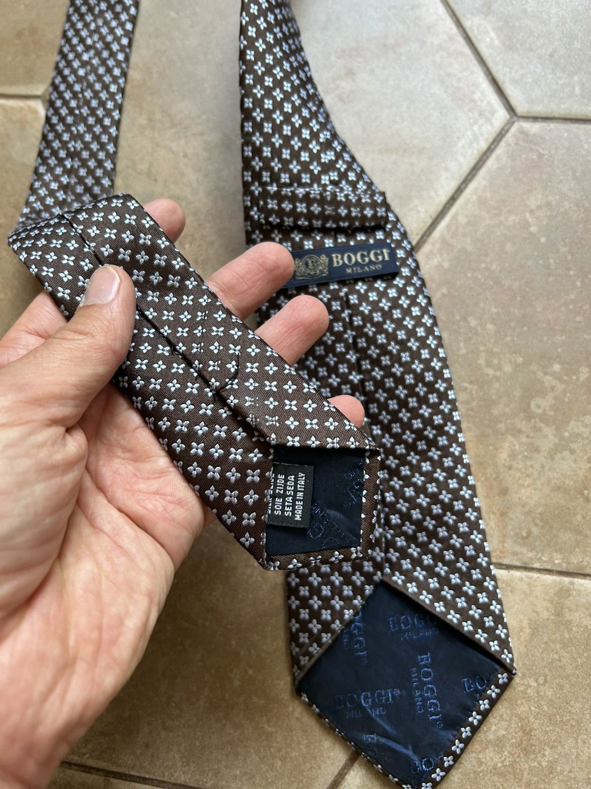 Boggi Boggi Milano Silk Tie Size ONE SIZE - 4 Thumbnail