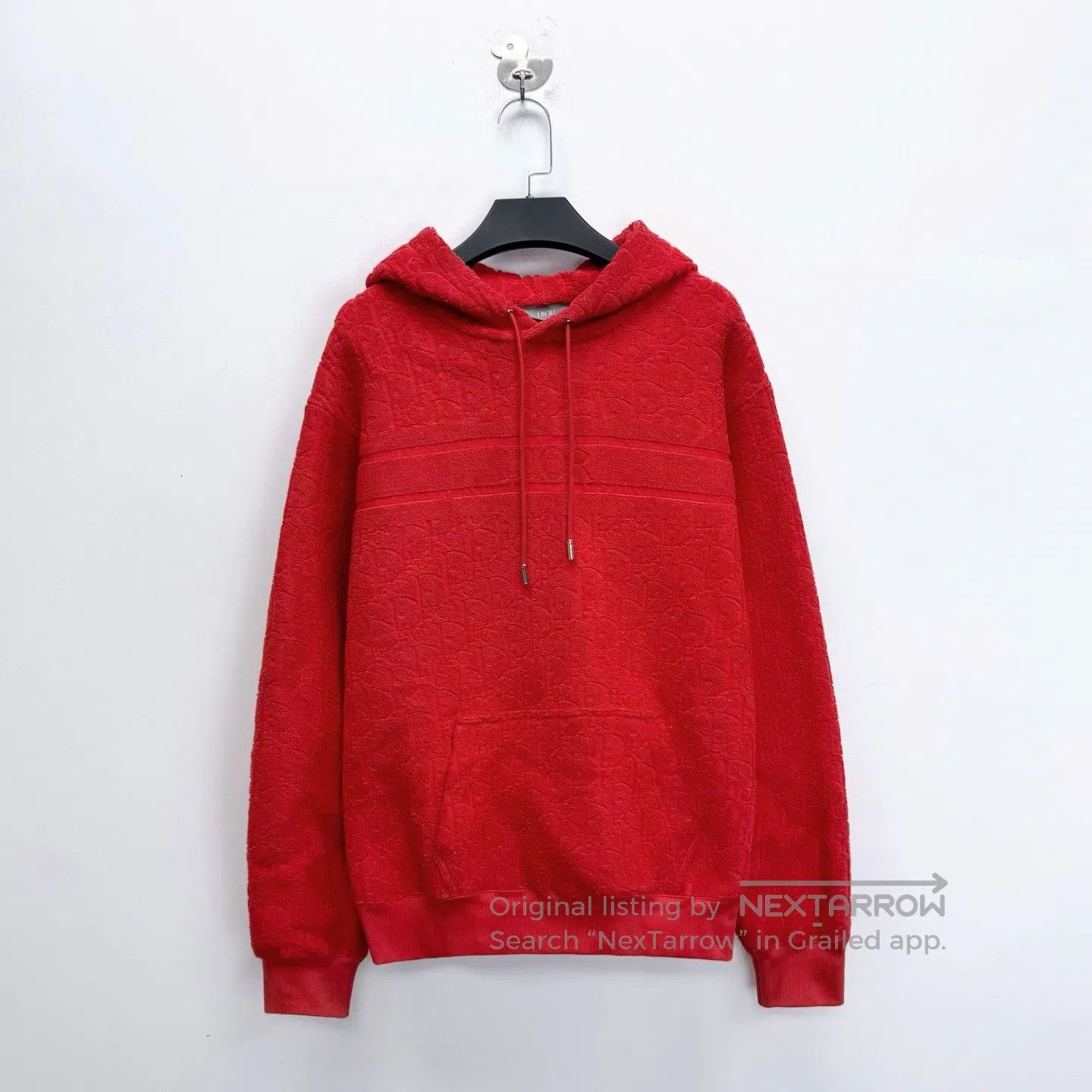 Dior Dior Oblique Red Tone-on-Tone All-Over Print Terry Hoodie| Size M / US 6-8 / IT 42-44 - 1 Thumbnail
