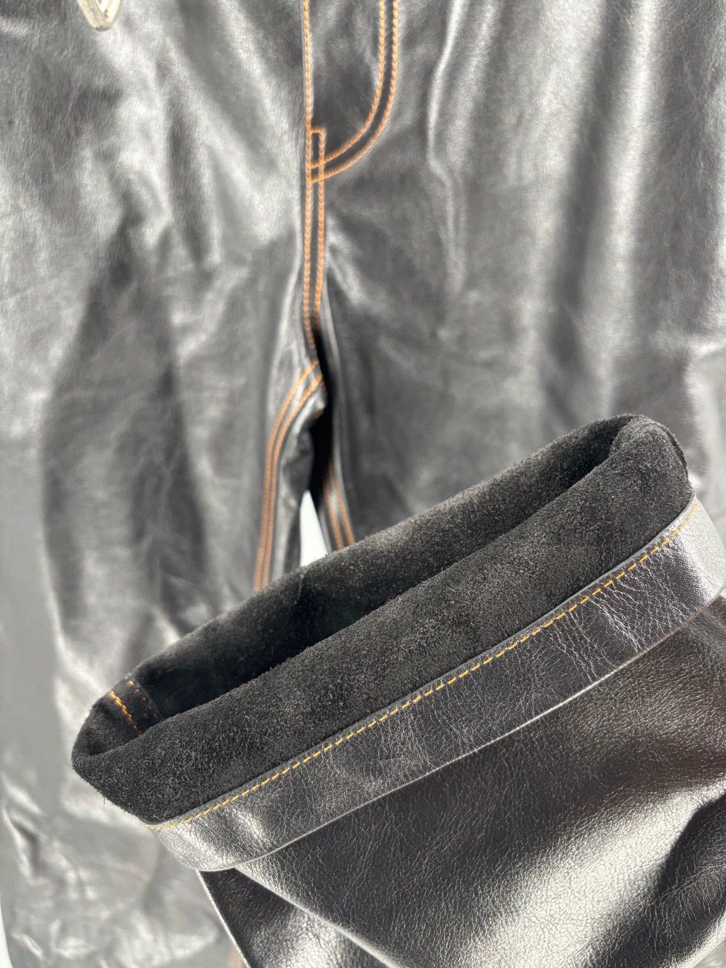Loewe Loewe Men's Leather Pants Spring Summer Collection Size US 30 / EU 46 - 4 Thumbnail