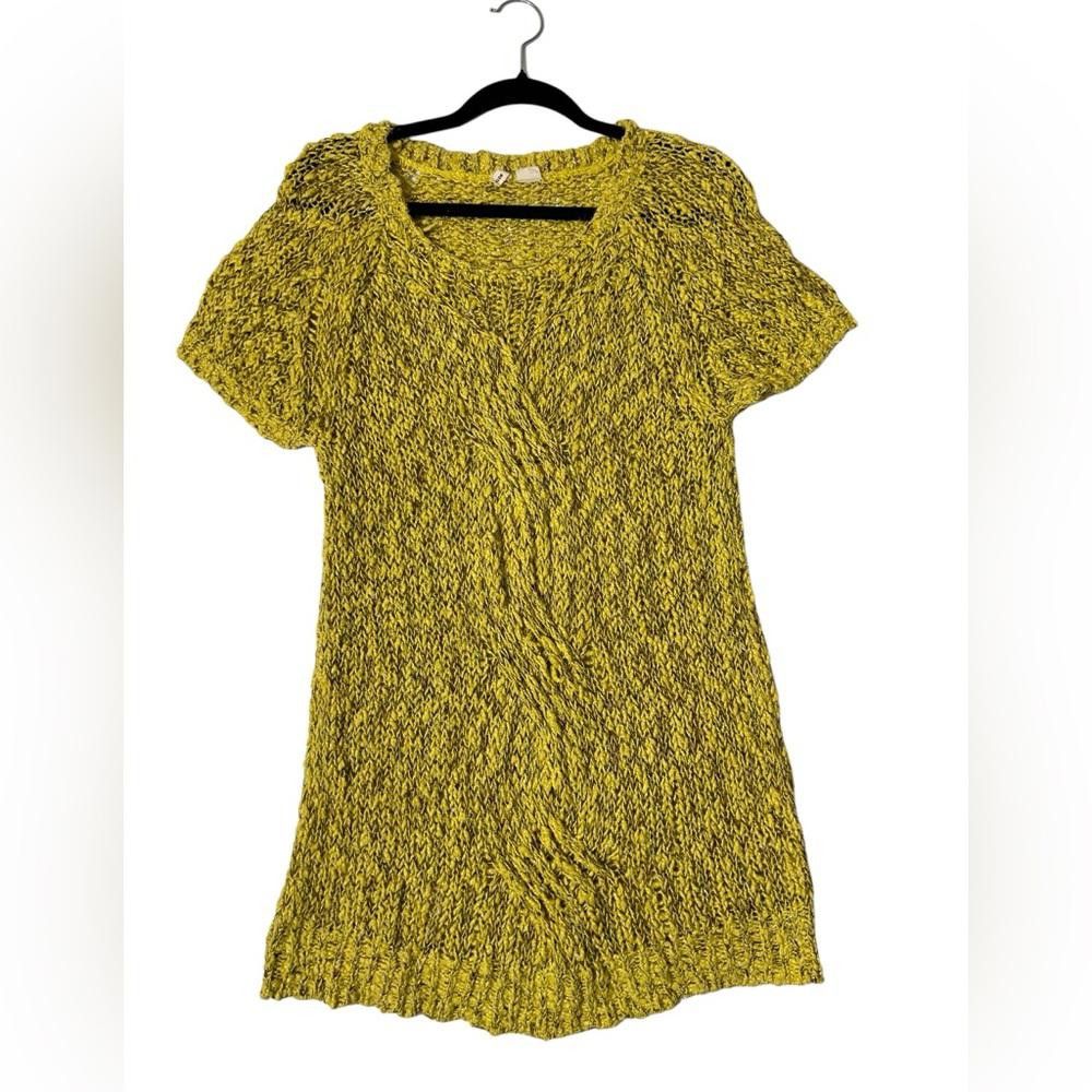 Designer Anthropologie l MOTH Yellow Sweater Dress Medium Size M / US 6-8 / IT 42-44 - 2 Thumbnail