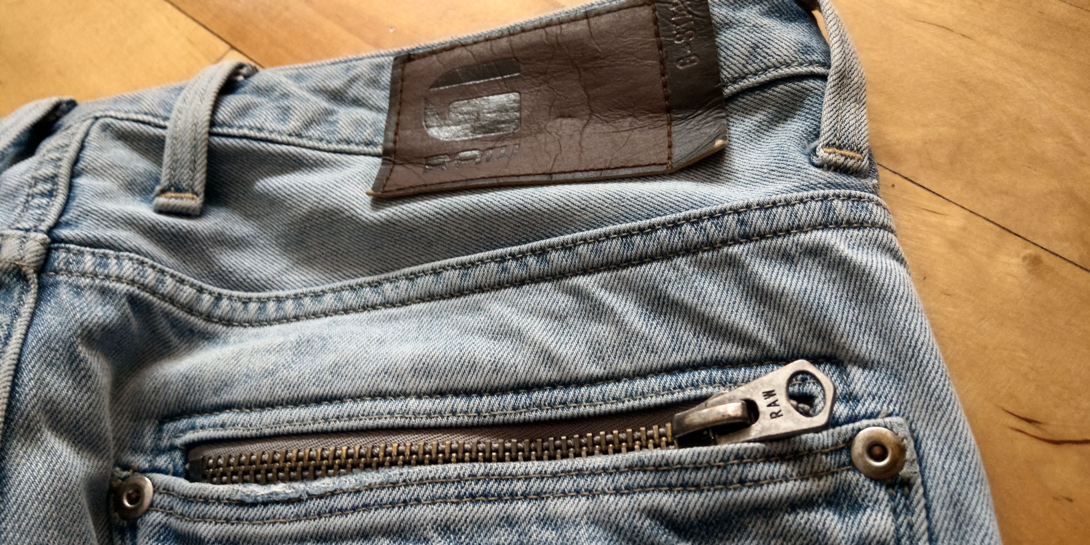 G-Star Mid Skinny Raw Denim Pants Baggy Distressed Goth y2k G-STAR Size US 31 - 7 Thumbnail