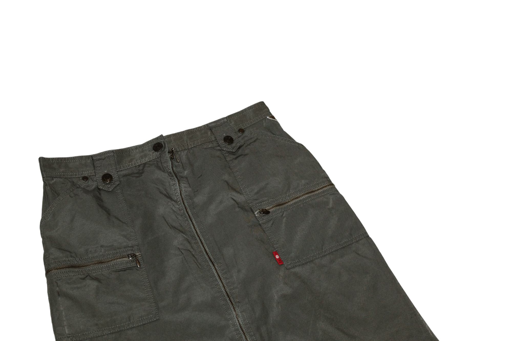 Marithe + Francois Girbaud VTG🔥 Duos France Cotton Nylon Cargo transformation skirt Size 32" / US 10 / IT 46 - 7 Thumbnail