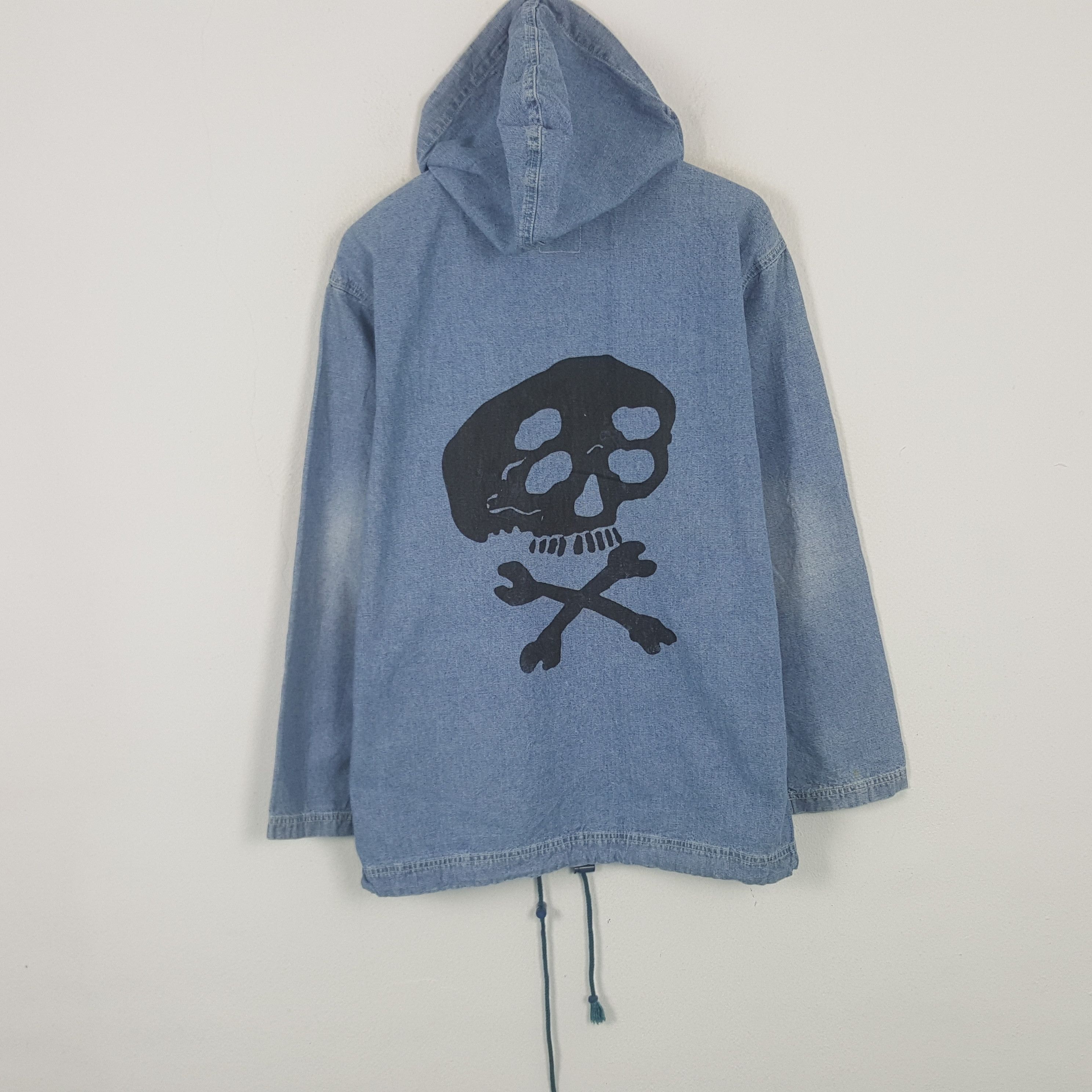 Japanese Brand Vintage Welter Denim Custom Skulls Jacket Hoodie Size US L / EU 52-54 / 3 - 1 Thumbnail