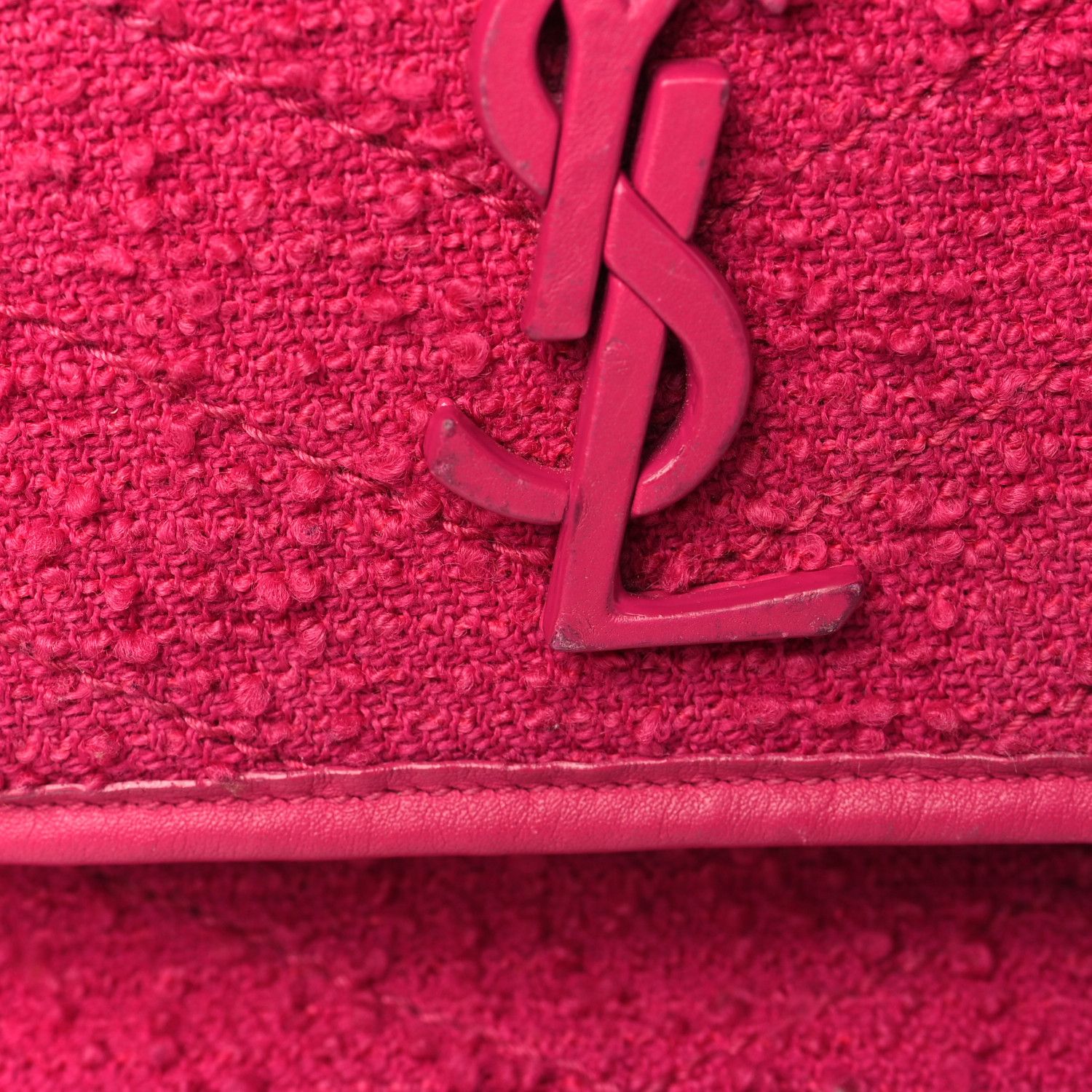 Saint Laurent Paris o1tp1o0125 Size: OS/Tweed niki In Medium in Pink Size ONE SIZE - 8 Thumbnail